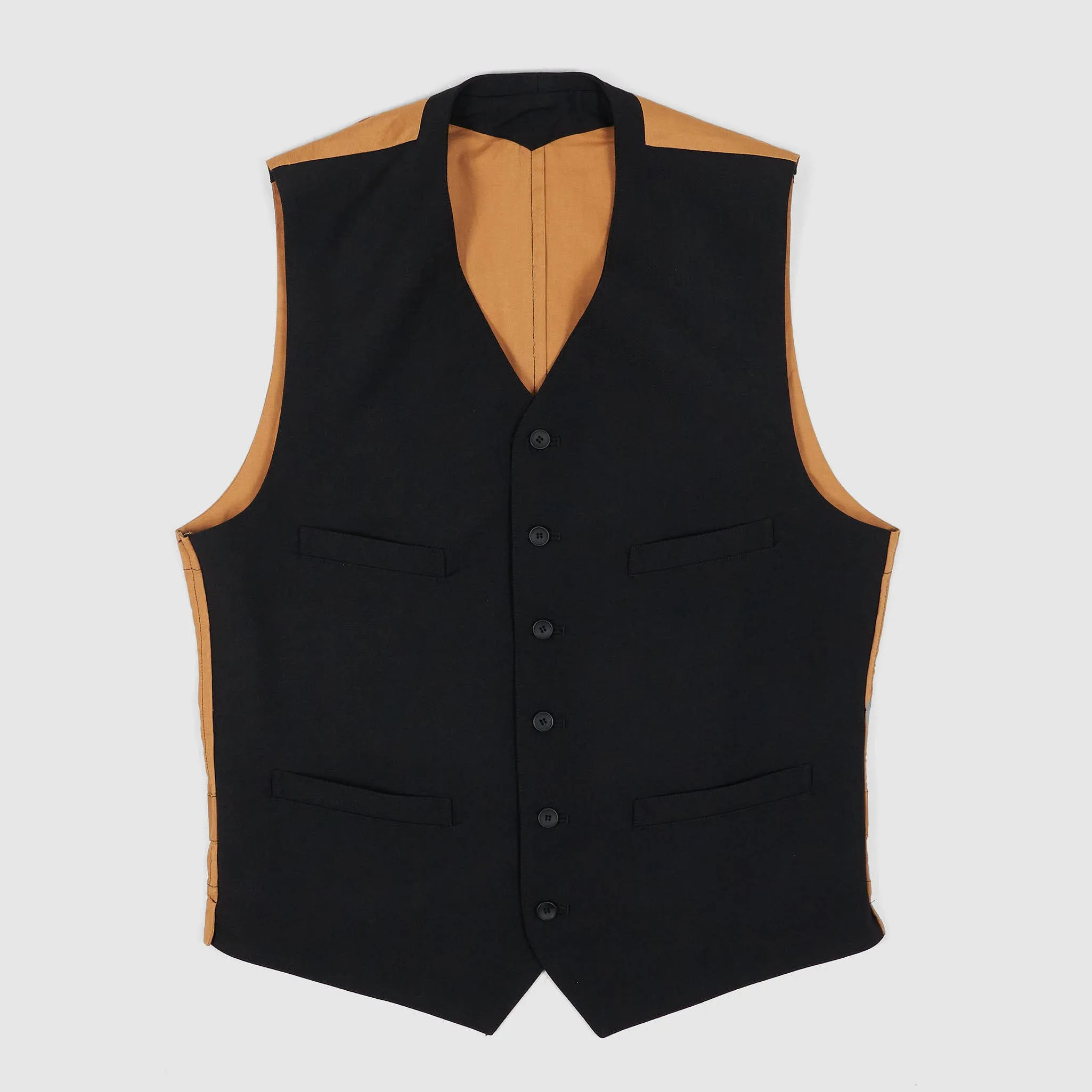 Black Sign Suit Vest sold by DeeCee style