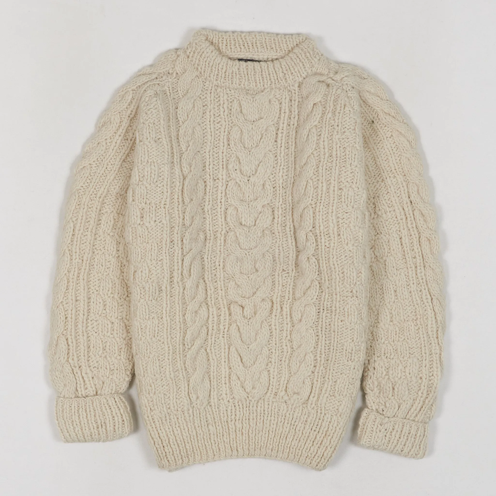 Chamula Cable Knit Fisherman Crew Neck Pullover sold by DeeCee style