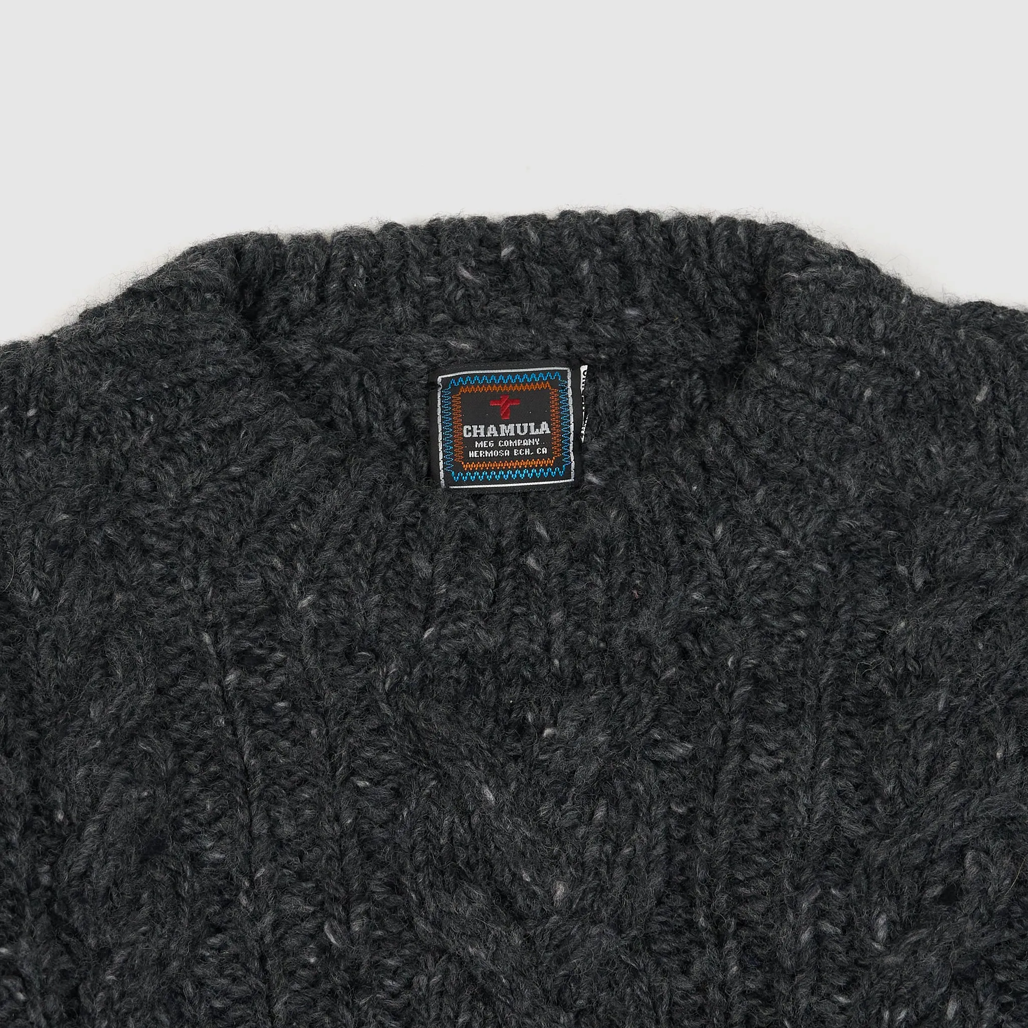 Chamula Cable Knit Fisherman Crew Neck Pullover sold by DeeCee style product image thumbnail 2