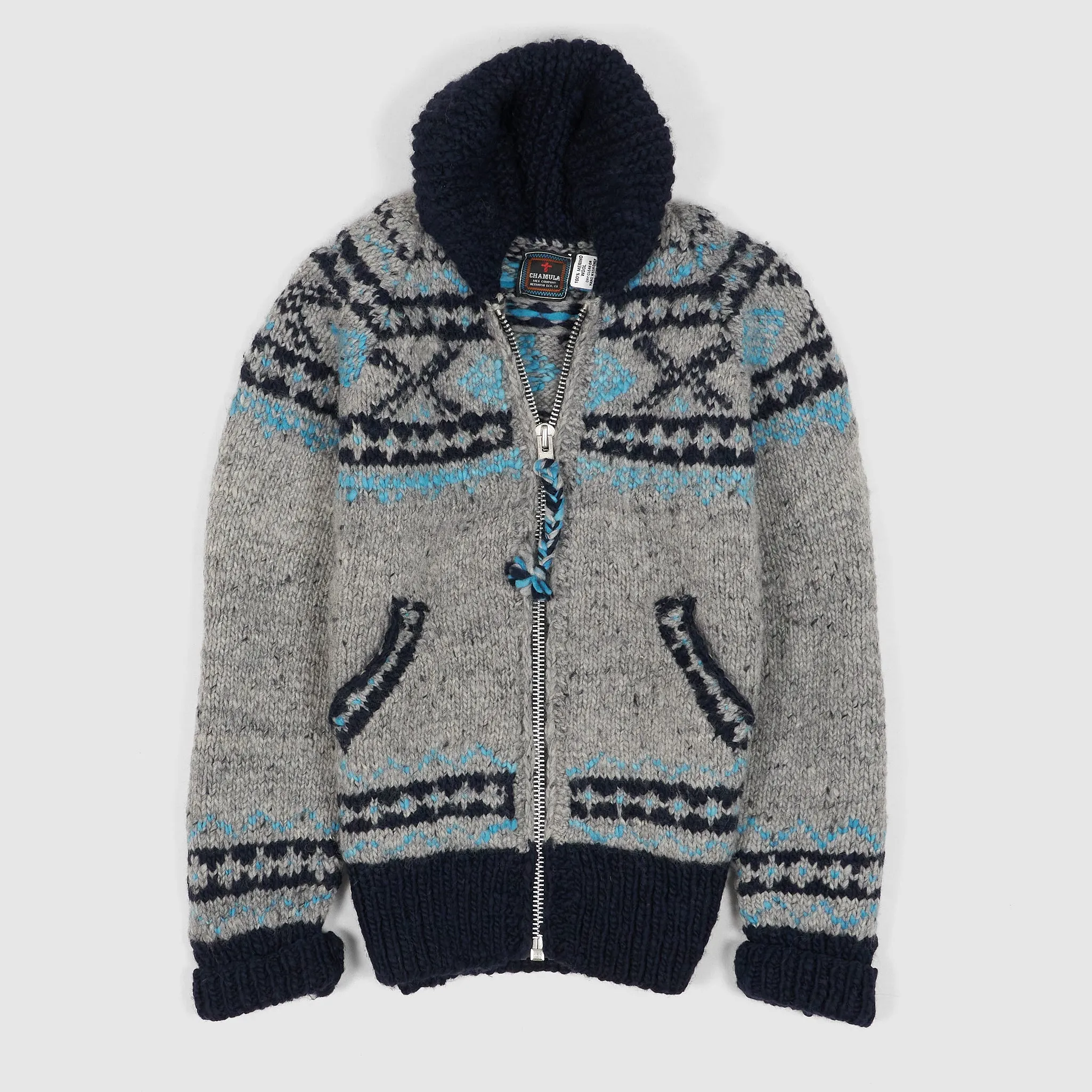 Chamula Handknitted Zip Cardigan sold by DeeCee style