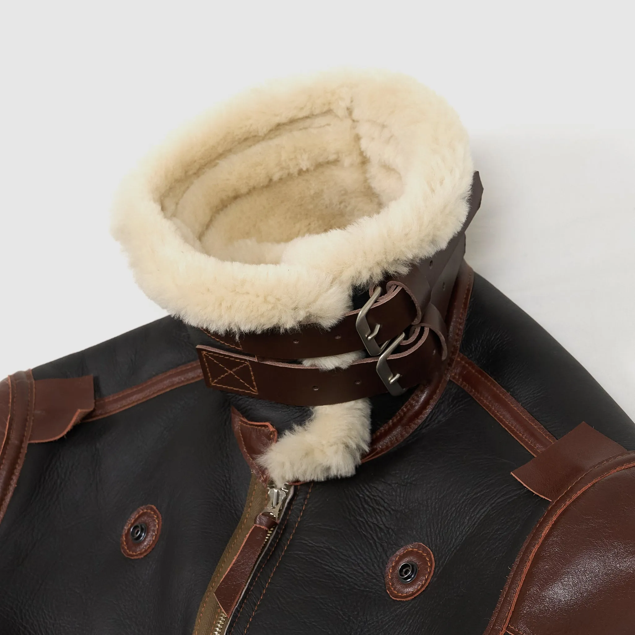 Aero Leather B-3 Shearling Bomber Leather Jacket sold by DeeCee style product image thumbnail 5