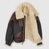 Aero Leather B-3 Shearling Bomber Leather Jacket sold by DeeCee style