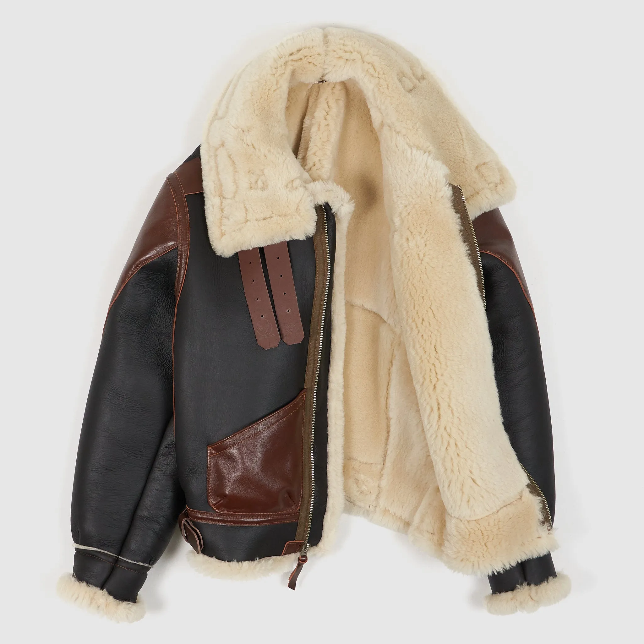 Aero Leather B-3 Shearling Bomber Leather Jacket sold by DeeCee style product image thumbnail 2