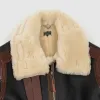 Aero Leather B-3 Shearling Bomber Leather Jacket sold by DeeCee style
