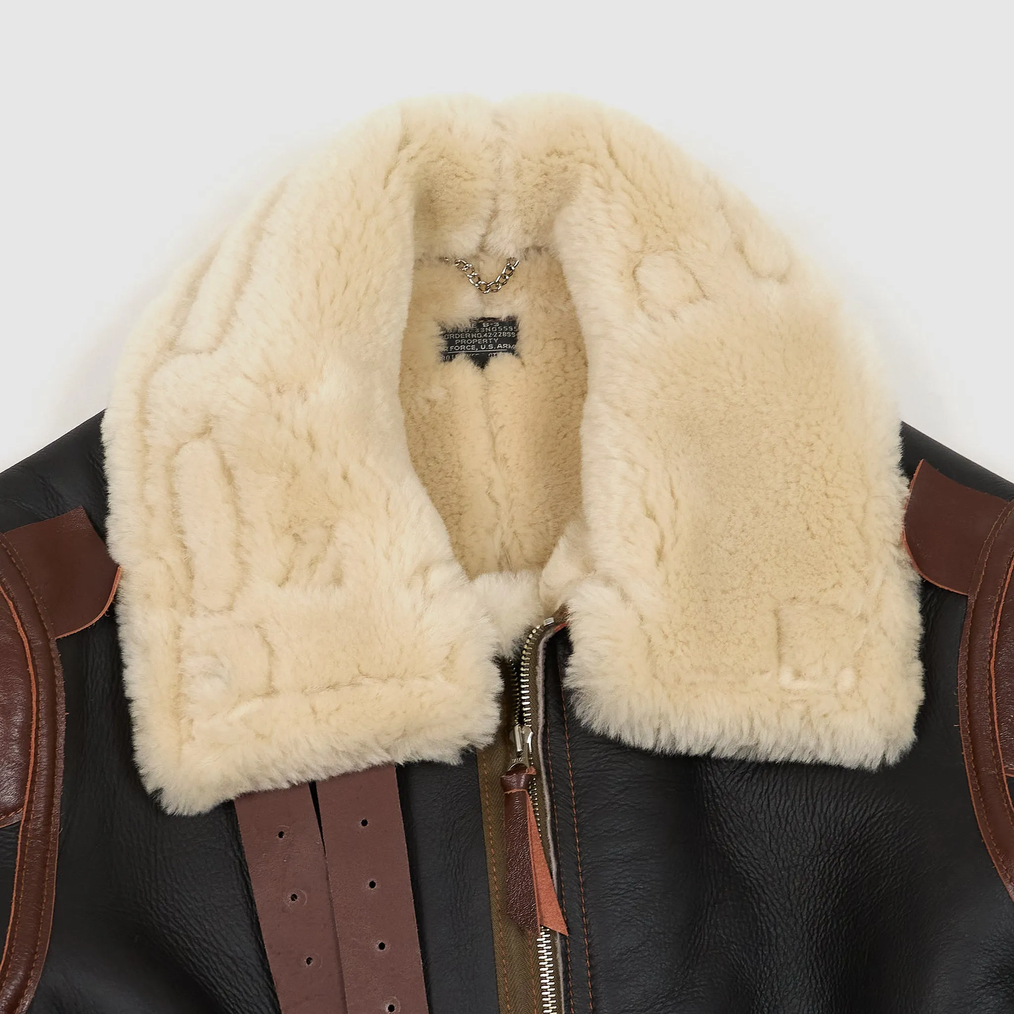 Aero Leather B-3 Shearling Bomber Leather Jacket sold by DeeCee style product image thumbnail 4