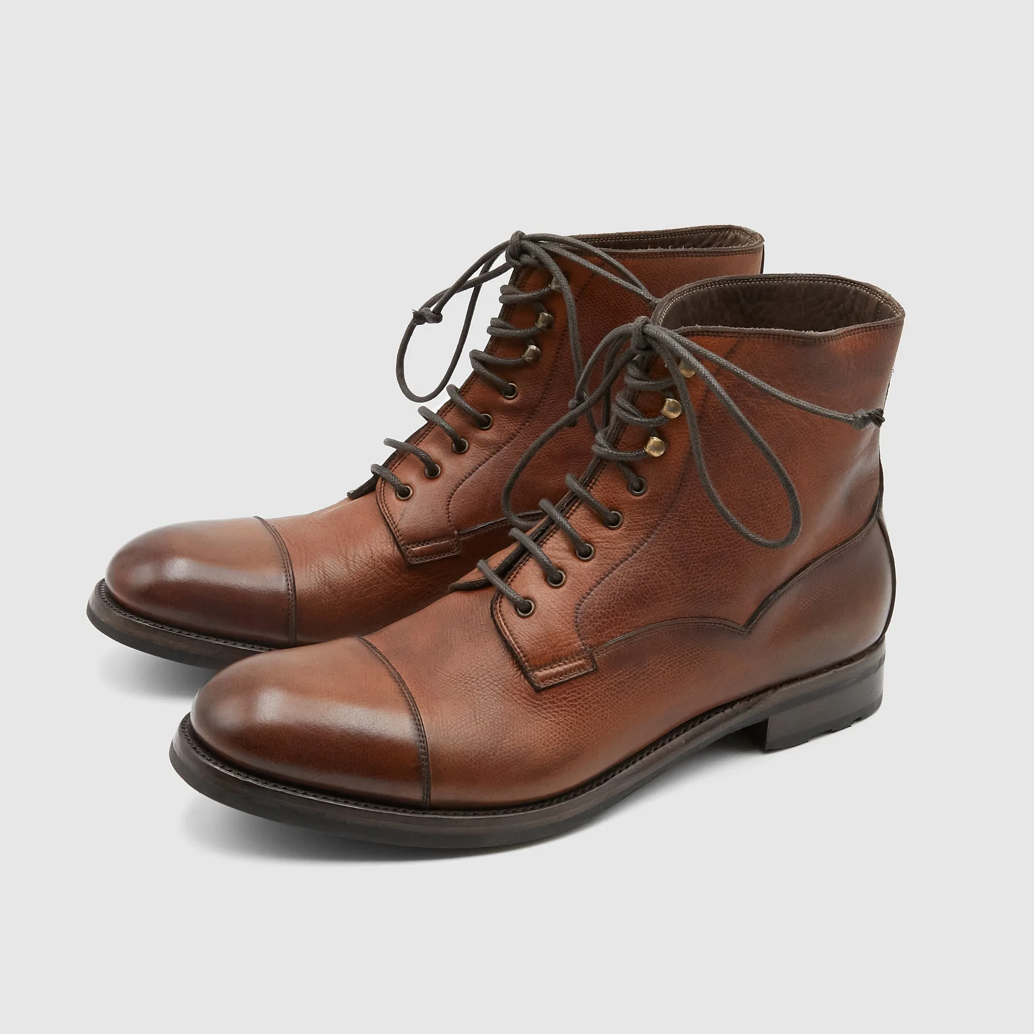 Silvano Sassetti Karagrain Washed Leather Boots sold by DeeCee style