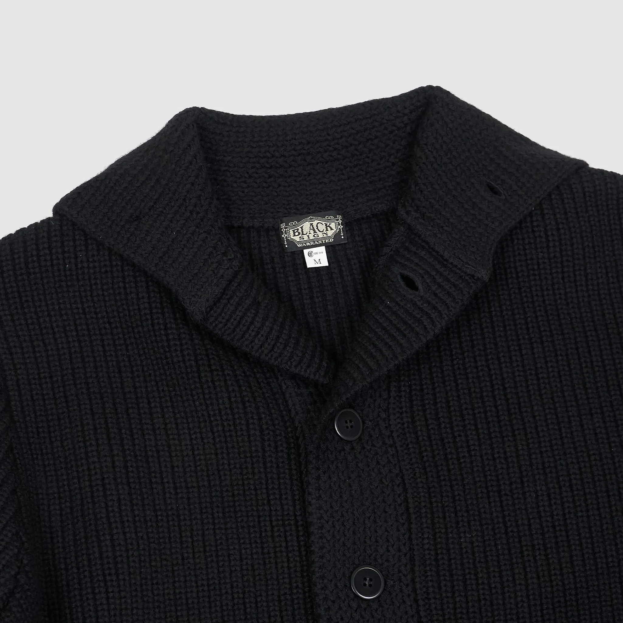 Black Sign Knitted Wool Byron Collar Cardigan sold by DeeCee style product image thumbnail 4