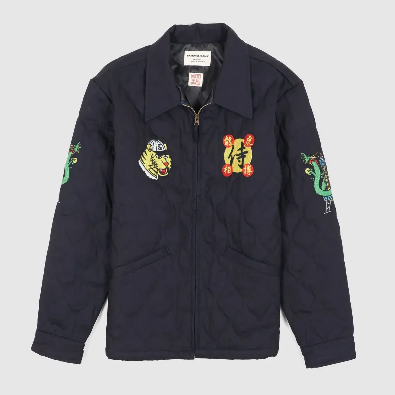 Samurai Anniversary Quilted Osaka Dragon Suka Jacket sold by DeeCee style