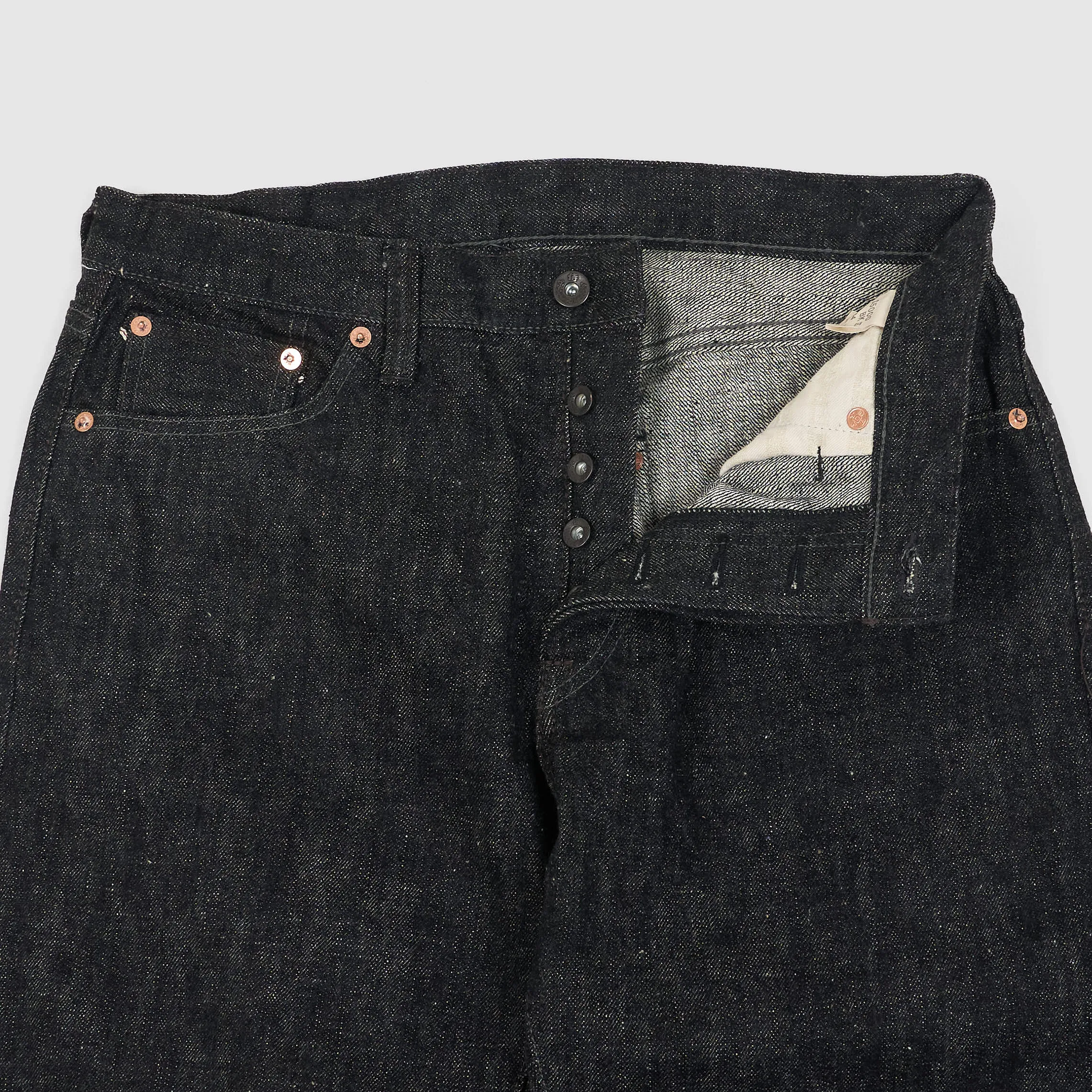 Samurai 5-Pocket Black Denim Selvage Jeans "Model Zero" 17oz sold by DeeCee style product image thumbnail 4