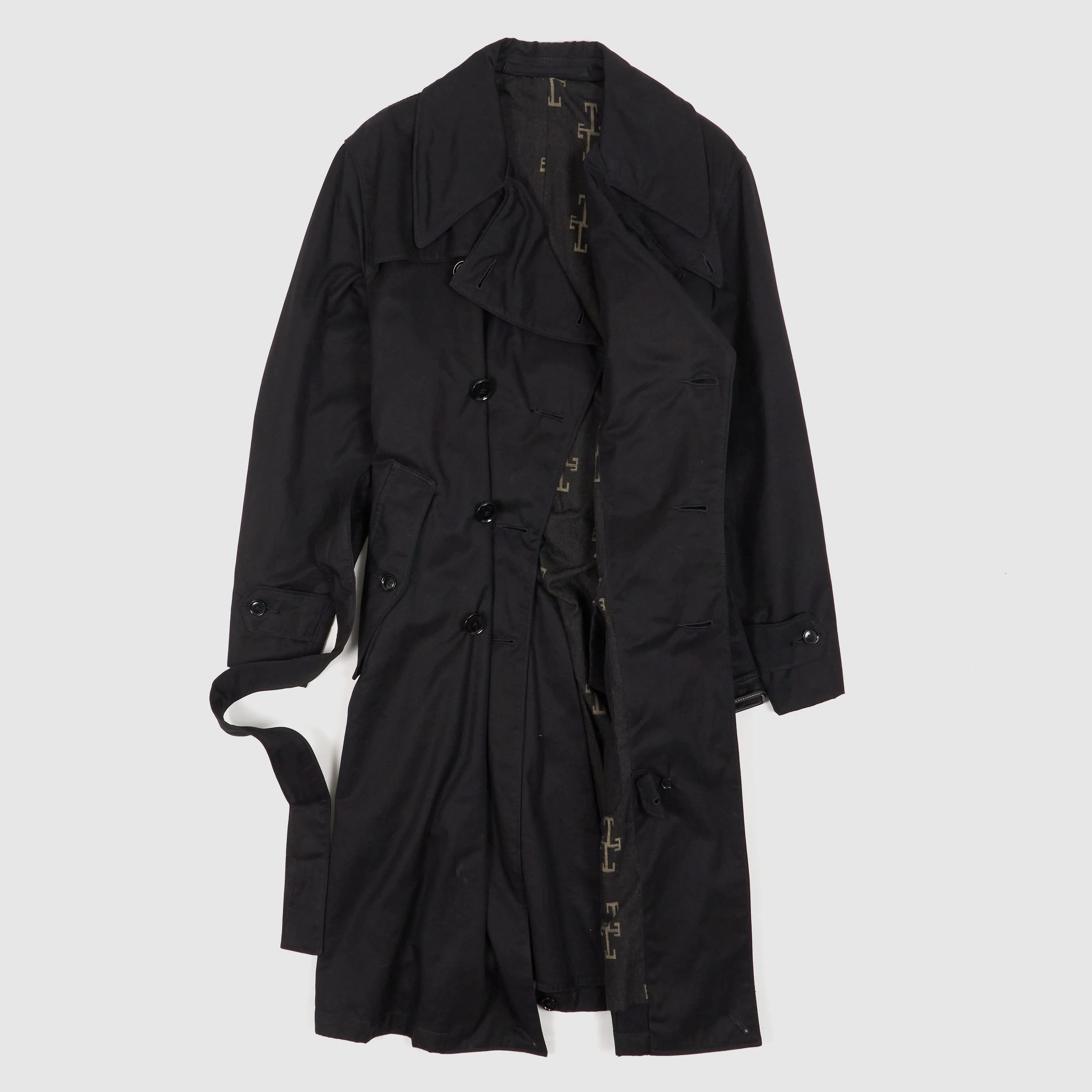 Black Sign Trench Coat sold by DeeCee style product image thumbnail 2
