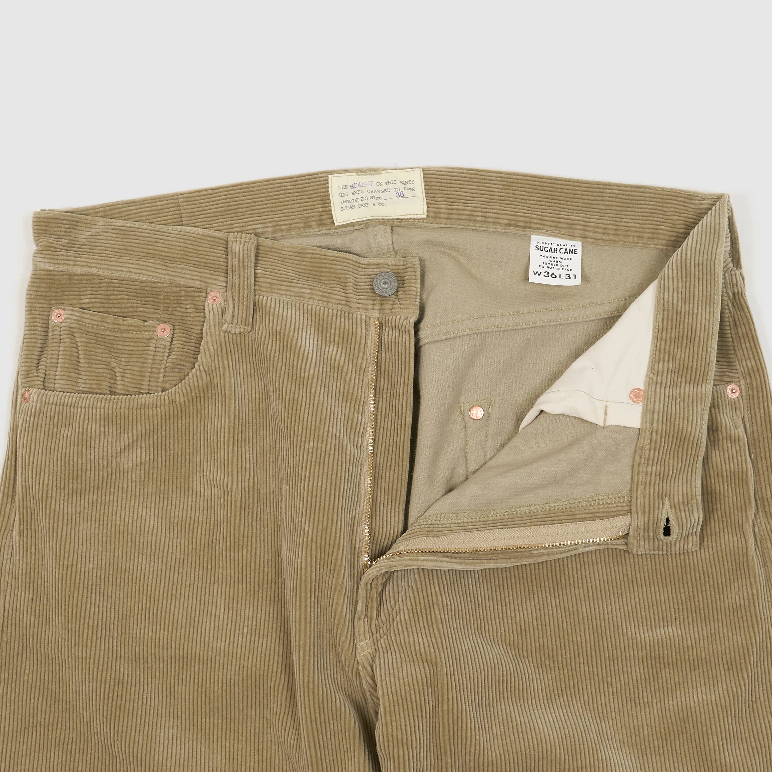 Sugar Cane 5-Pocket 1947 Straight Leg Corduroy Jeans sold by DeeCee style product image thumbnail 3