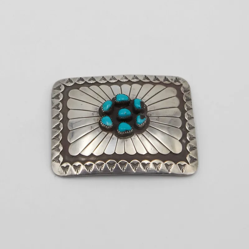 Vintage Jewelry Turquoise Square Belt Buckle sold by DeeCee style