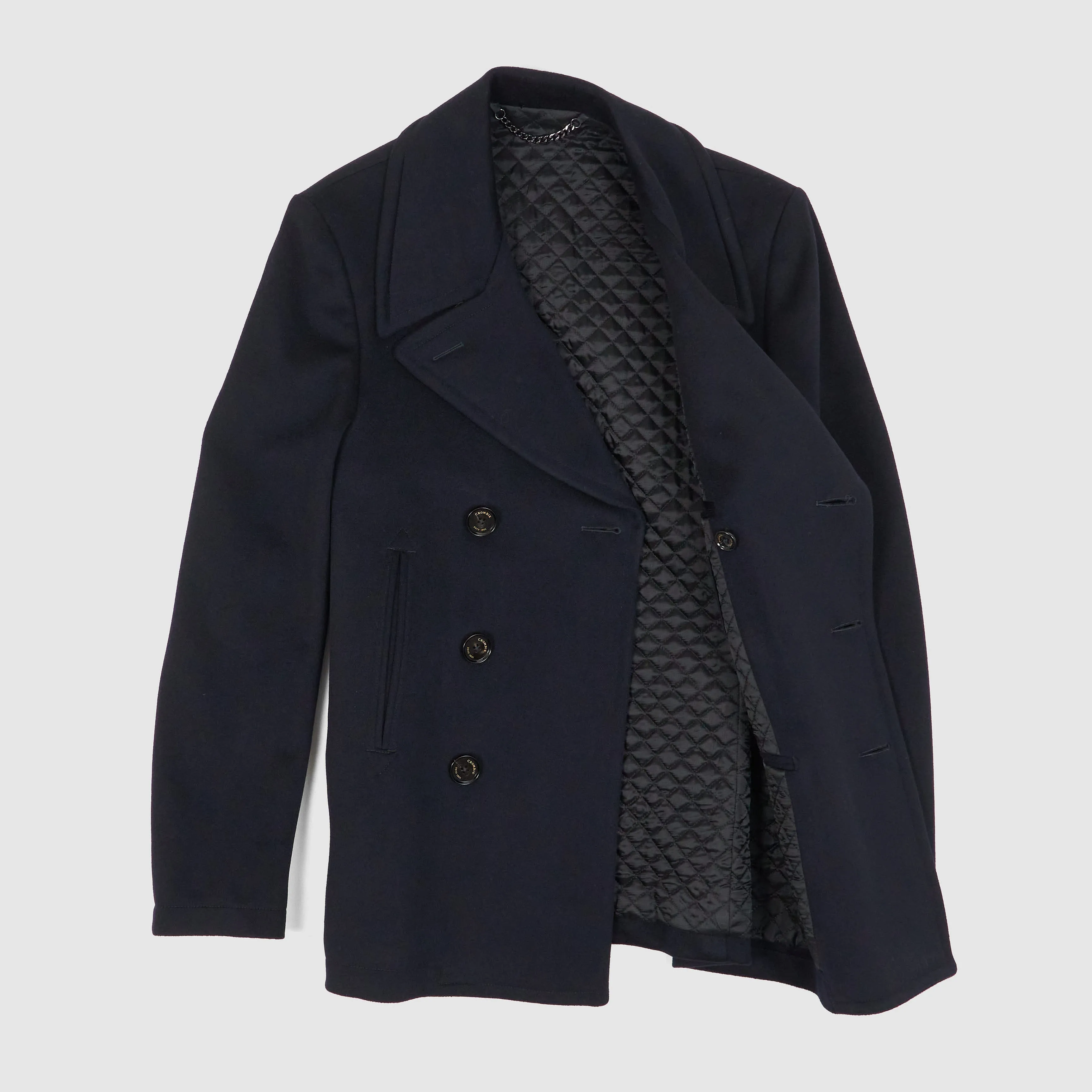 Crombie Navy Wool P-Coat sold by DeeCee style product image thumbnail 2