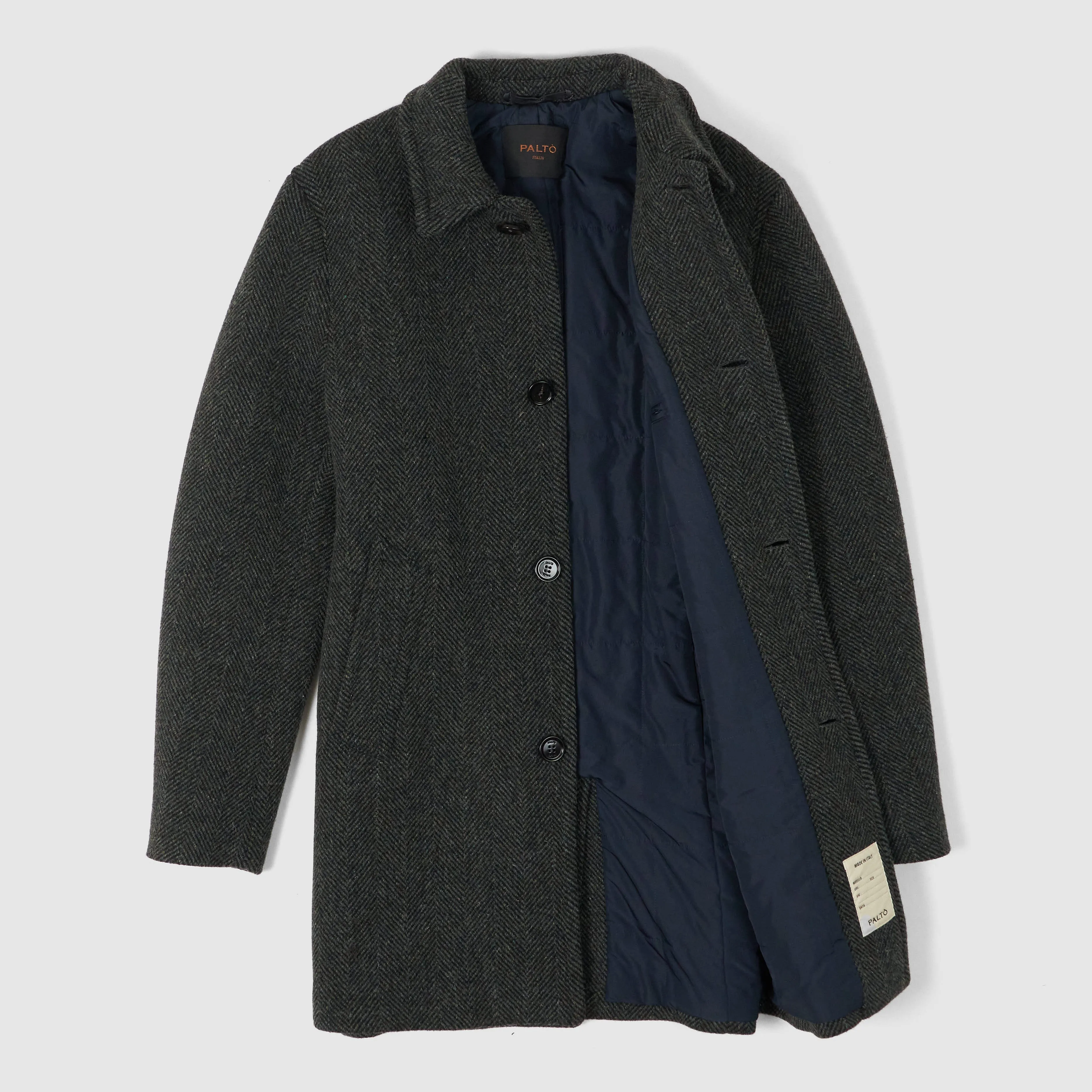 Palto Alfredo British Herringbone Wool Coat sold by DeeCee style product image thumbnail 2