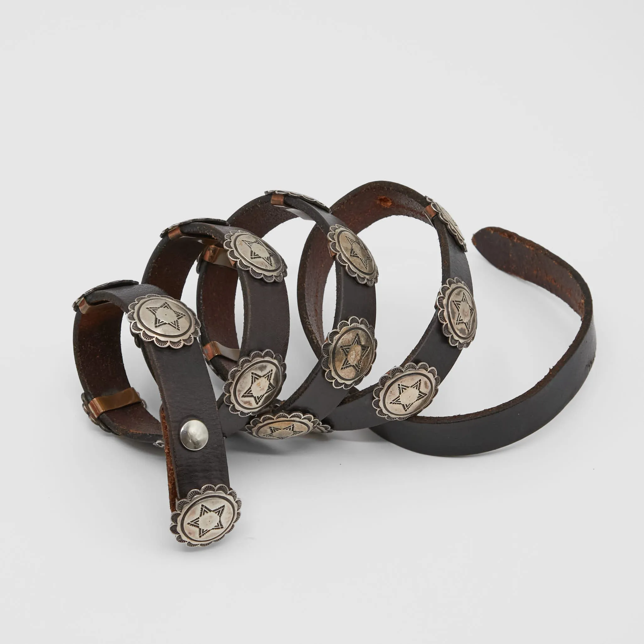 Vintage Jewelry Navajo Sterling Silver Concho Belt sold by DeeCee style product image thumbnail 3