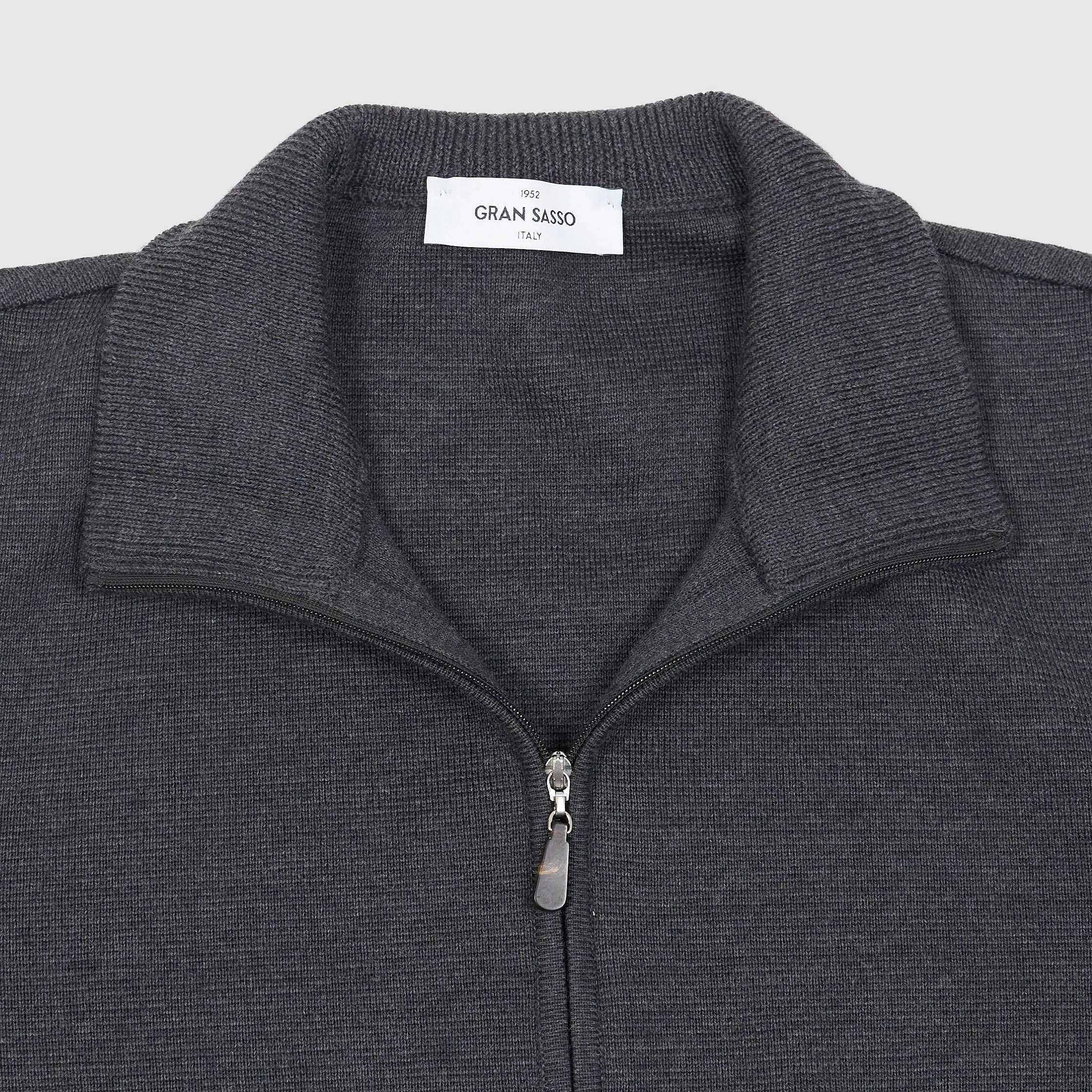 Gran Sasso Pure Wool Piqué Full Zip Cardigan sold by DeeCee style product image thumbnail 3