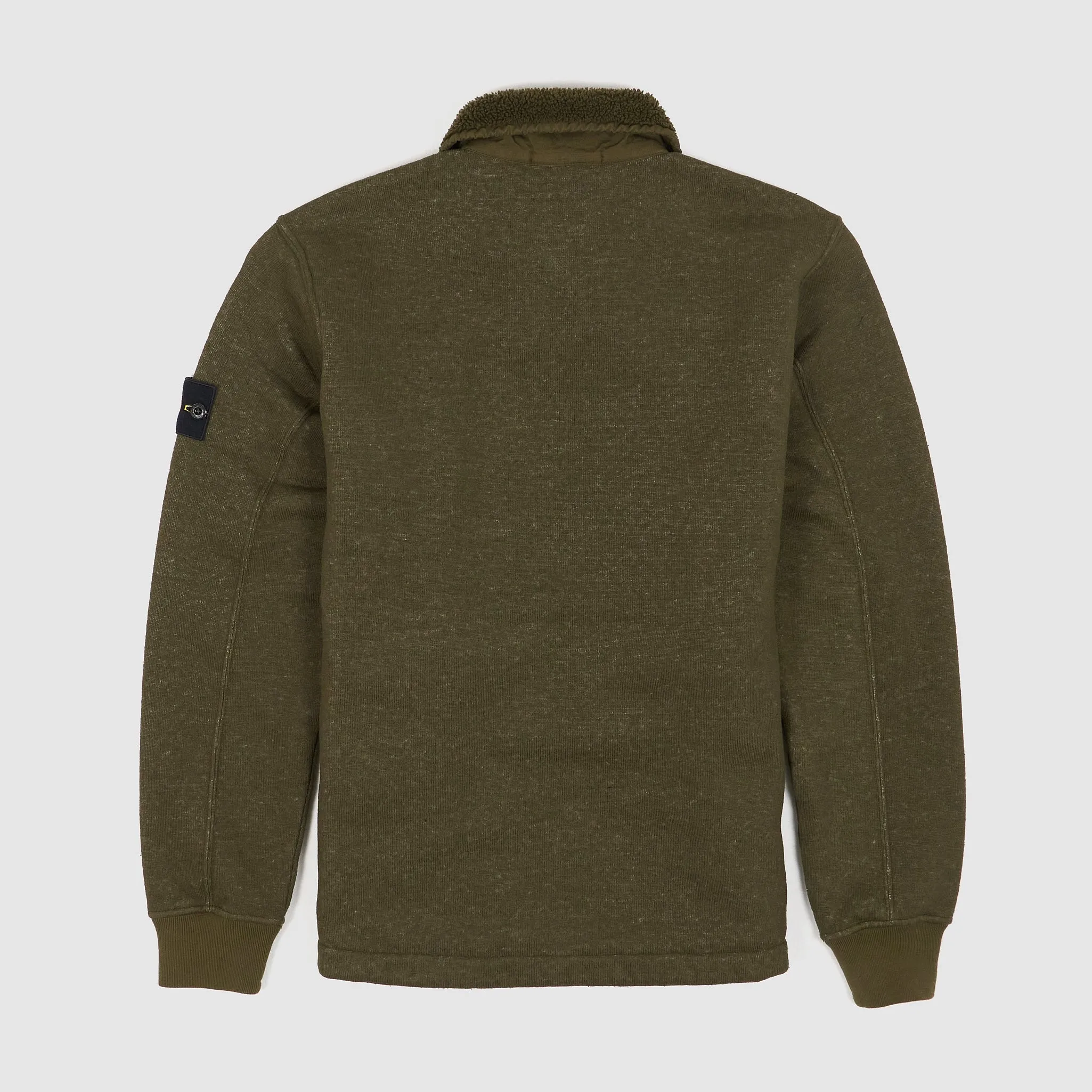 Stone Island Cotton Blend Pile-Fleece Cardigan Jacket sold by DeeCee style product image thumbnail 3