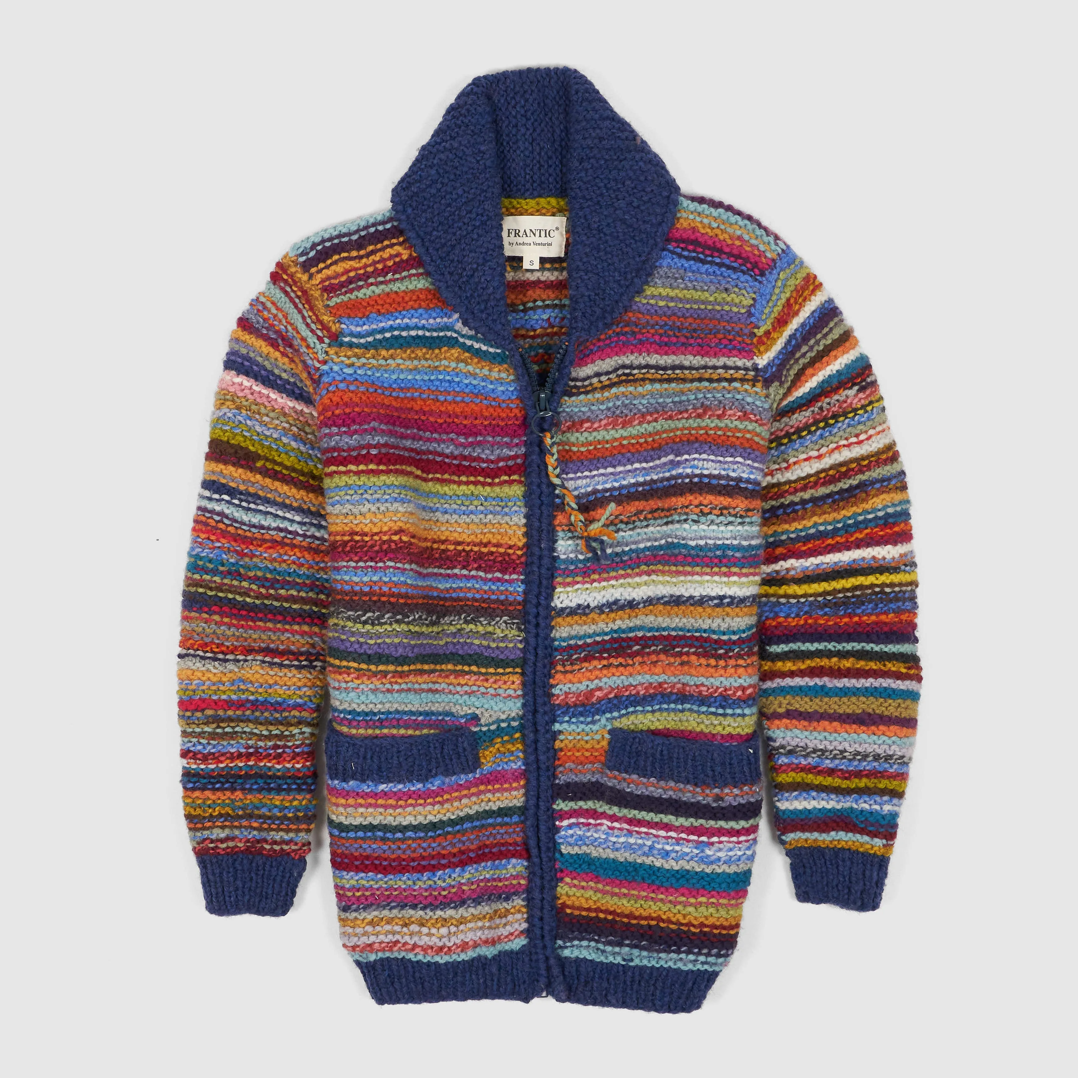 Frantic Ladies Hand Knitwear Full Zip Peggy Armas Cardigan sold by DeeCee style