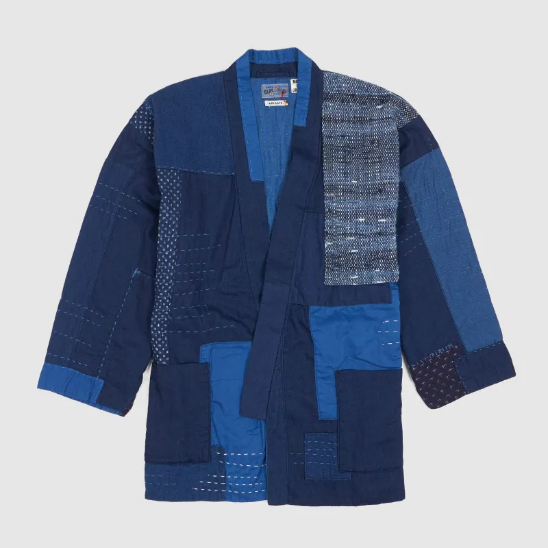 Blue Blue Japan Handstitched Patchwork Kimono sold by DeeCee style