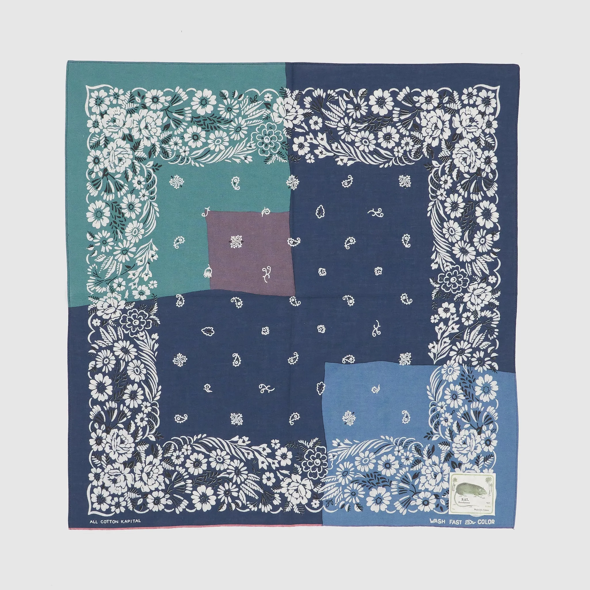 Kapital Fast Color Flower Printed Cotton Bandana sold by DeeCee style product image thumbnail 5