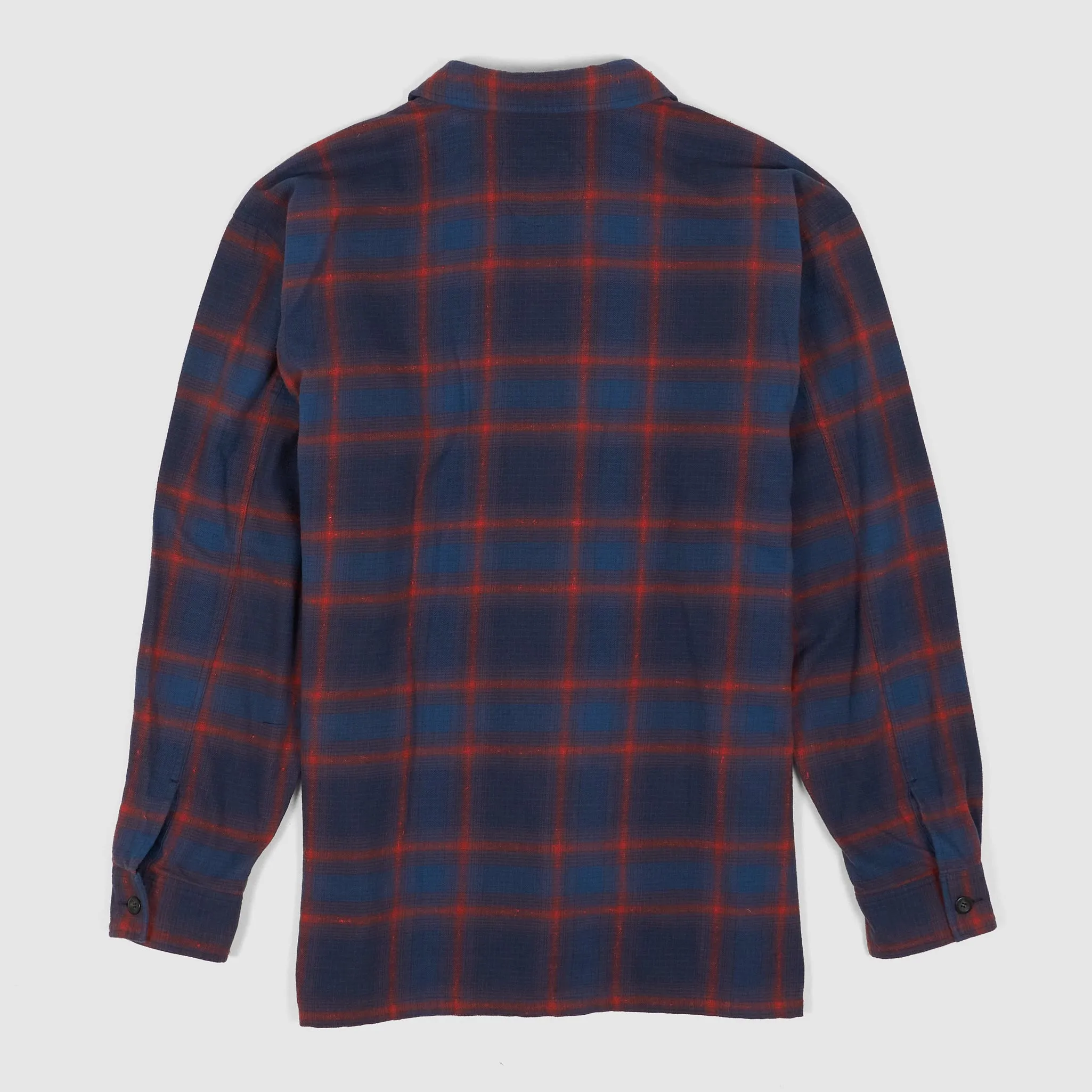 Blue Blue Japan Light Flannel Work Overshirt Indigo Check sold by DeeCee style product image thumbnail 2