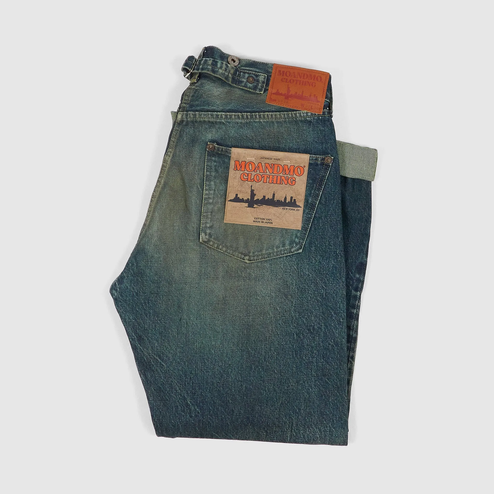 Moandmo® 5 Pocket 1920's Inspired Straight Leg Denim sold by DeeCee style product image thumbnail 3