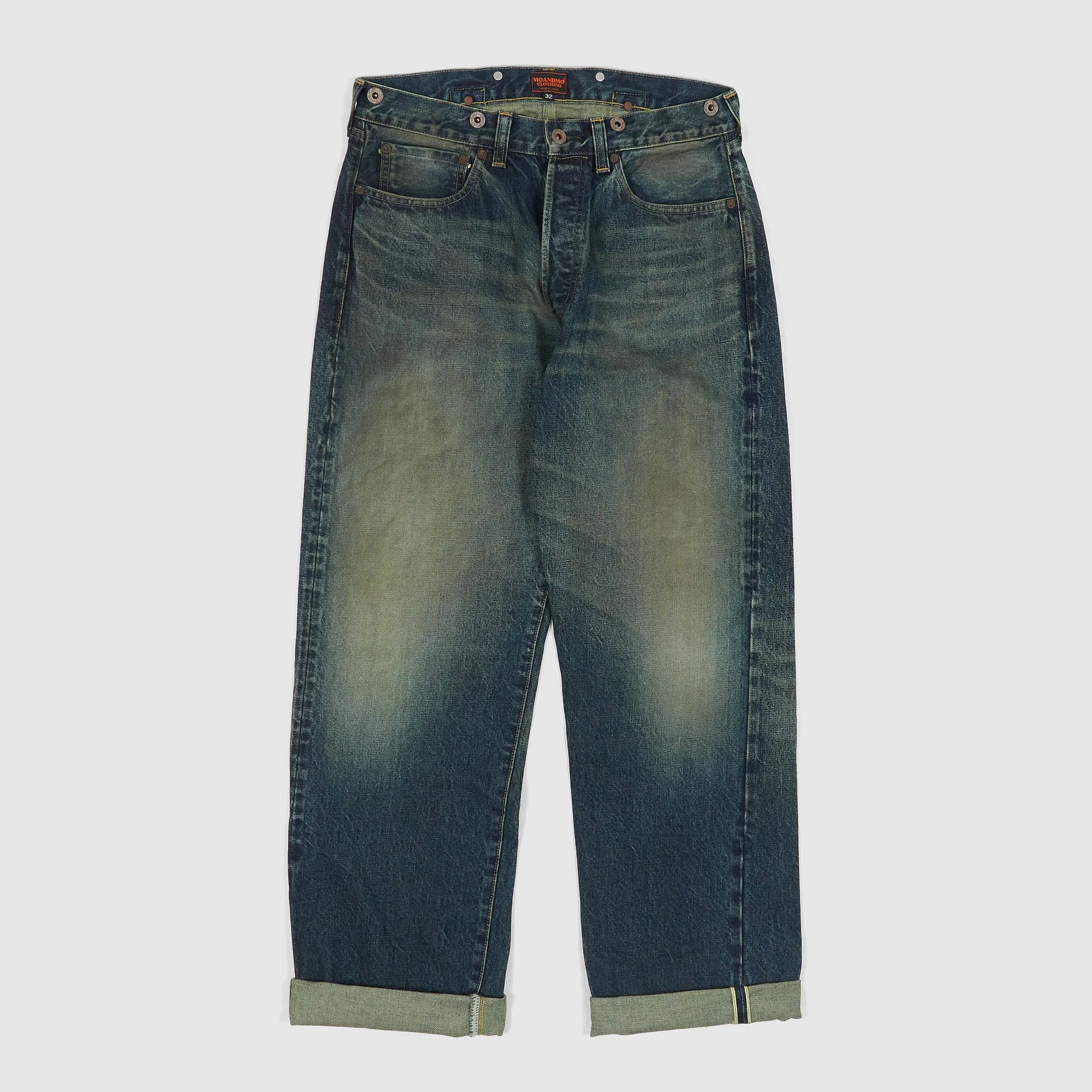 Moandmo® 5 Pocket 1920's Inspired Straight Leg Denim sold by DeeCee style