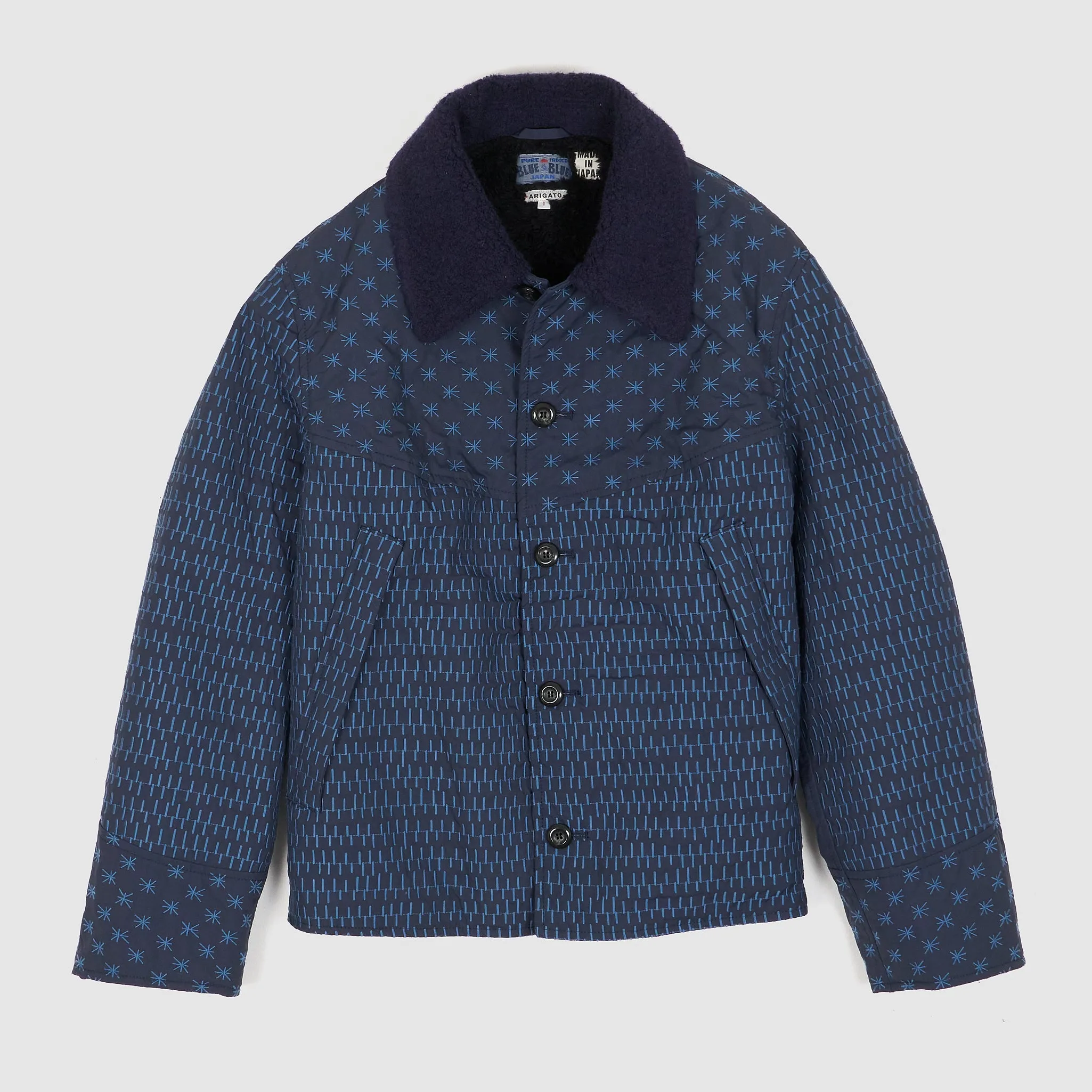 Blue Blue Japan Ladies Boa Lining Jacket With Embroideries sold by DeeCee style