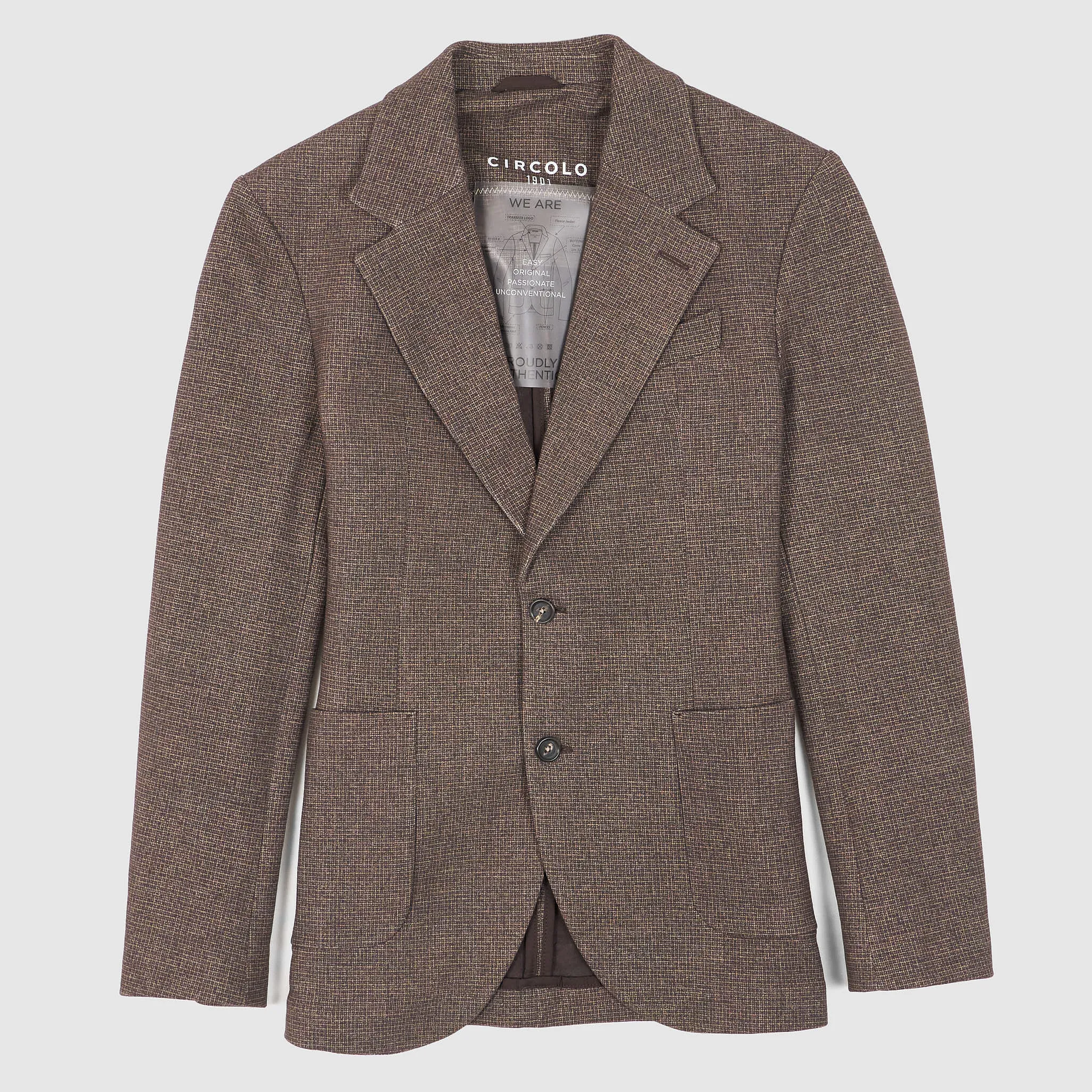 Circolo 1901 Man Cotton Tweed BlendClassic Blazer sold by DeeCee style