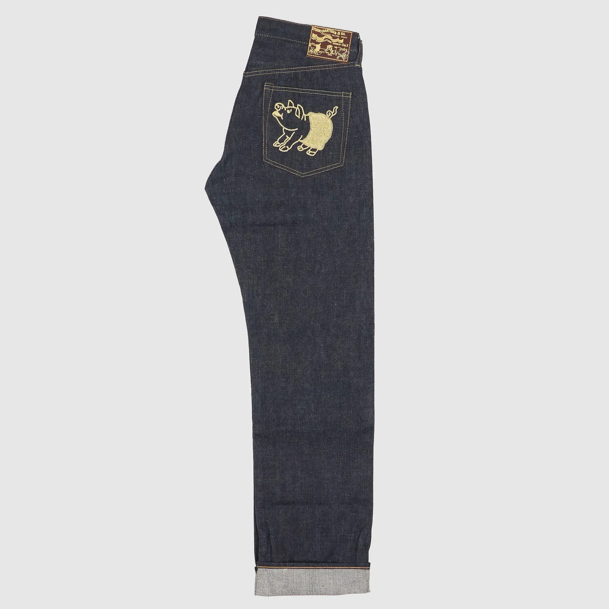 Studio D'Artisan Golden Pig 5 Pocket Raw Denim Jeans 30's Anniversary sold by DeeCee style product image thumbnail 3