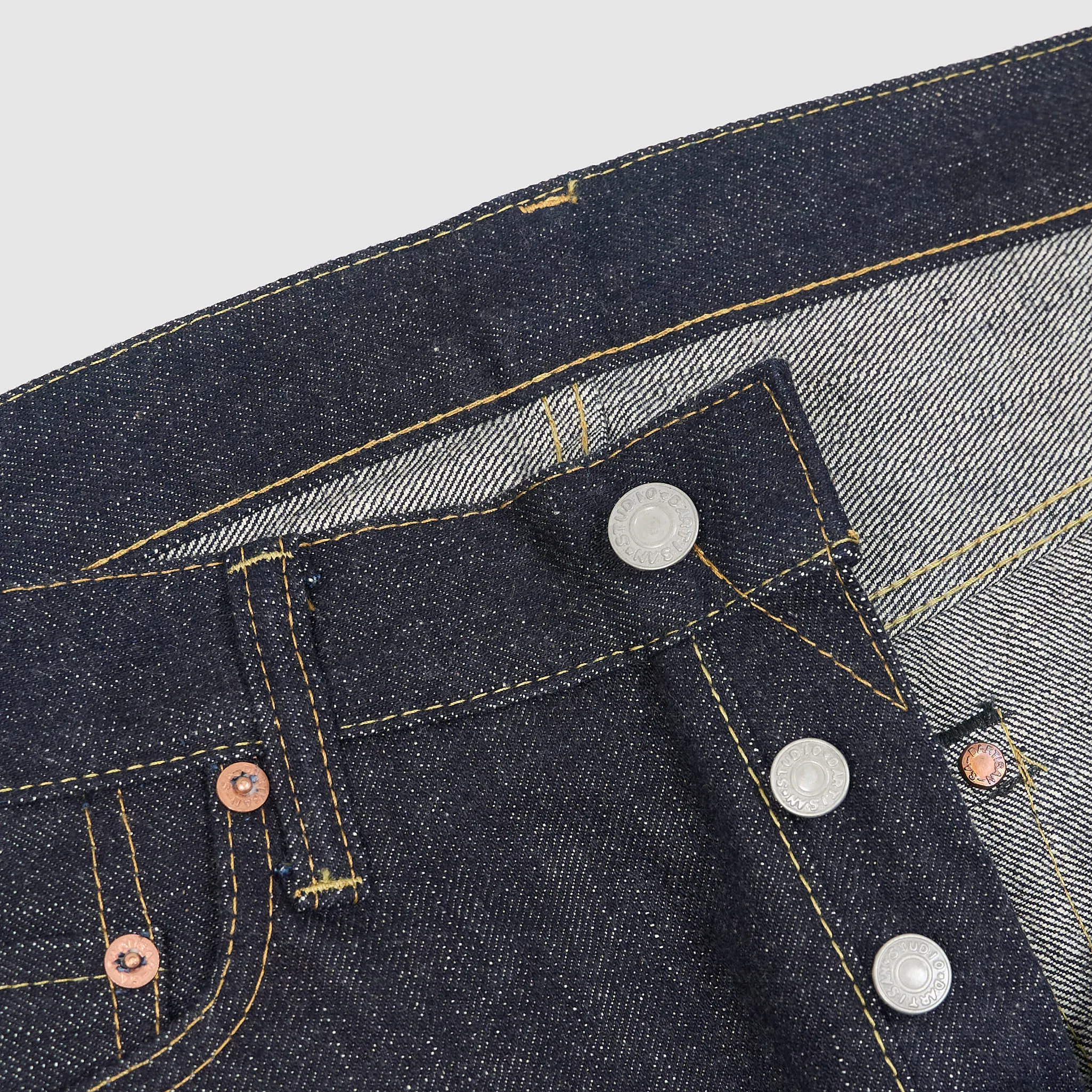 Studio D'Artisan Golden Pig 5 Pocket Raw Denim Jeans 30's Anniversary sold by DeeCee style product image thumbnail 5