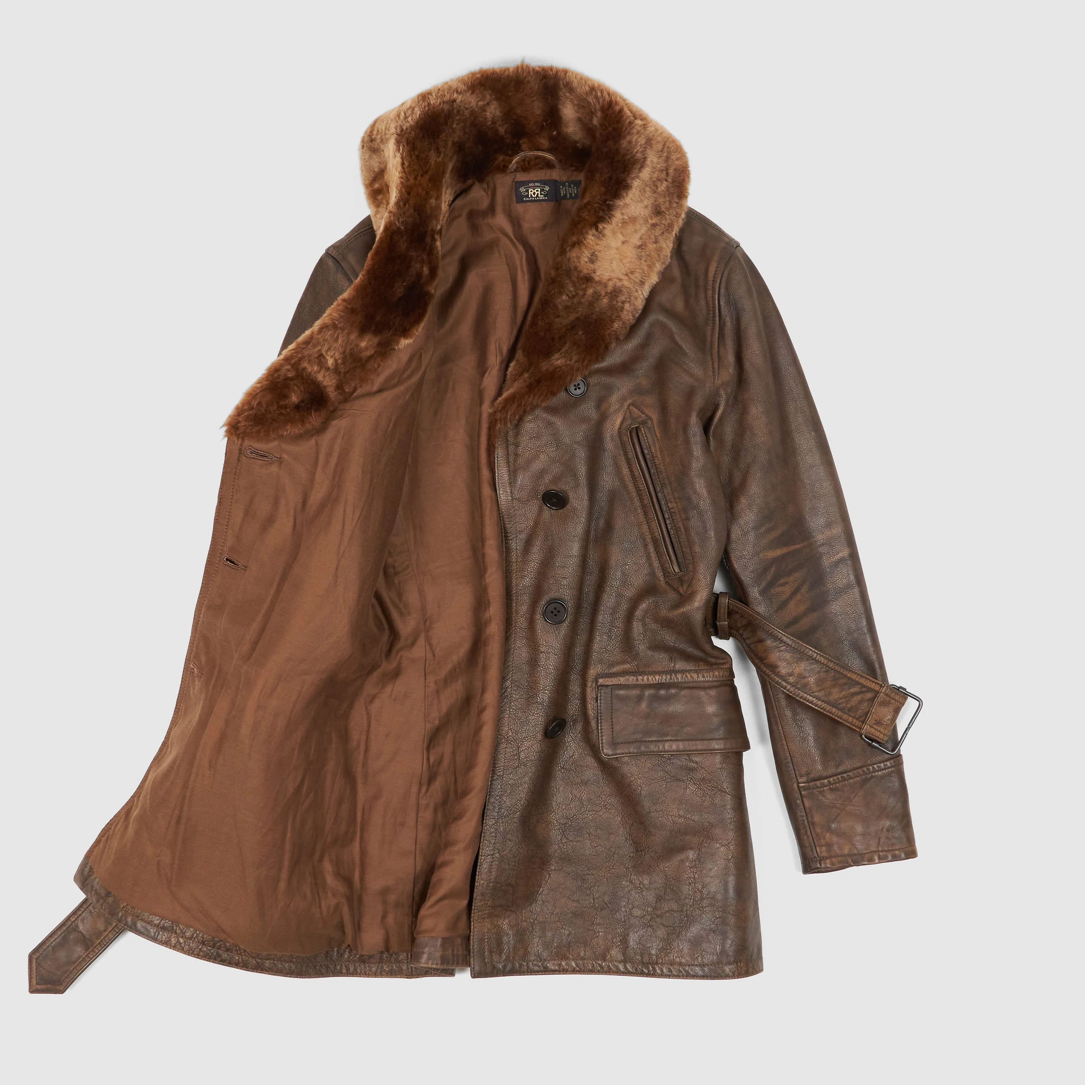 Double RL Ladies Shearling- Collar Leather Coat Jacket sold by DeeCee style product image thumbnail 2