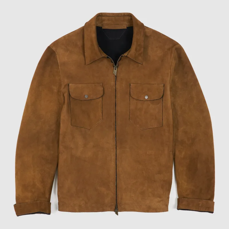 Salvatore Santoro Leather Overshirt Jacket sold by DeeCee style