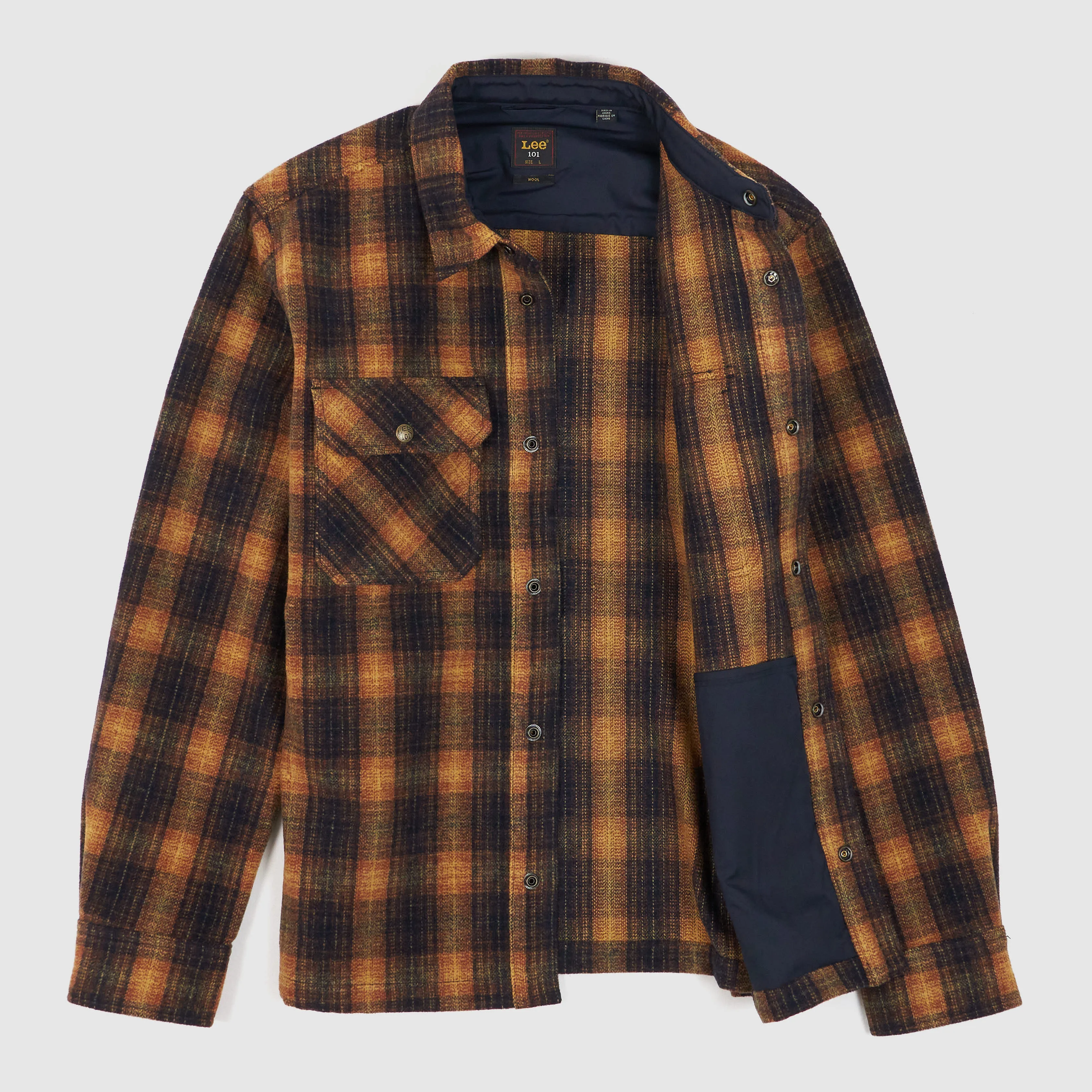 Lee 101 Wool Blend Checked Overshirt sold by DeeCee style product image thumbnail 2