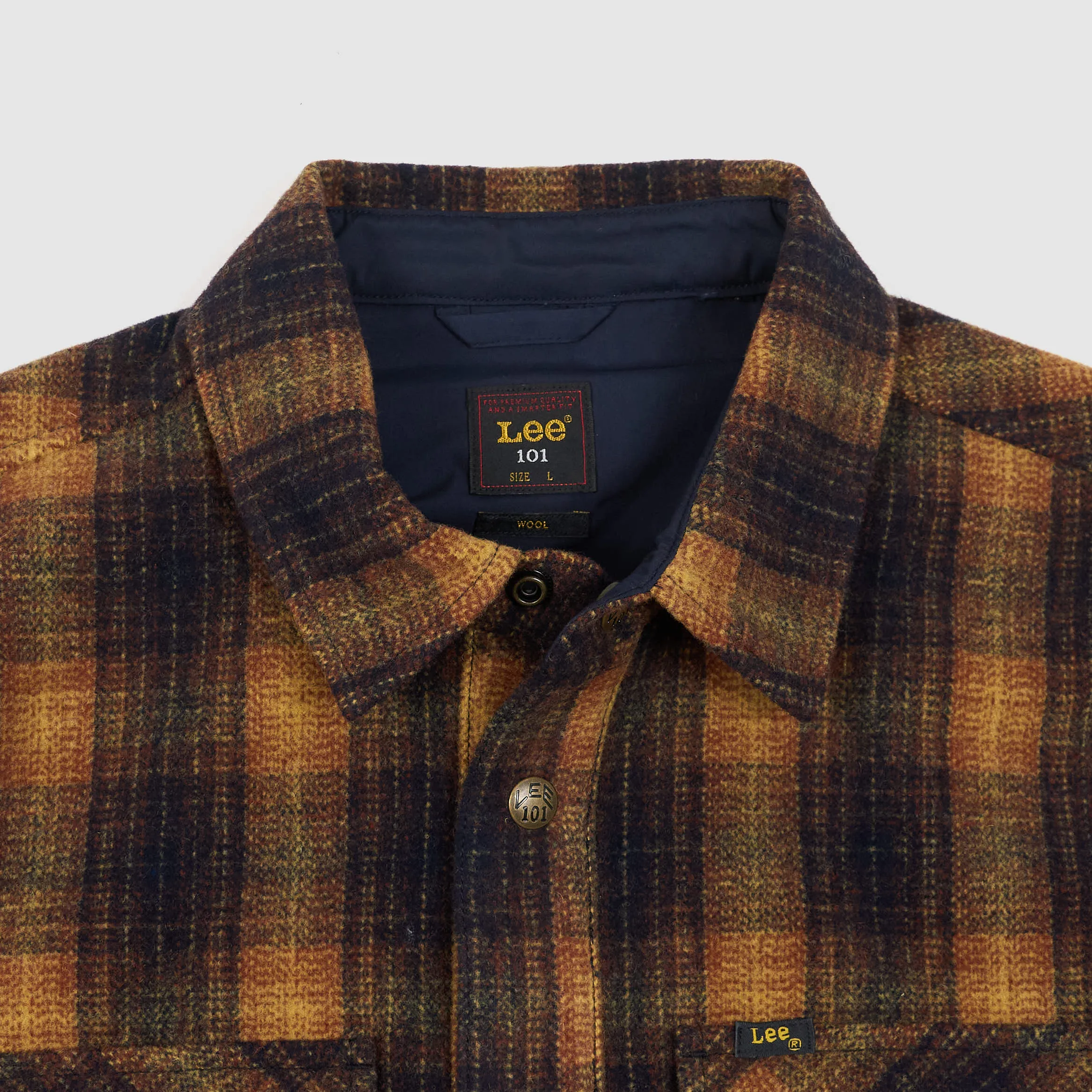 Lee 101 Wool Blend Checked Overshirt sold by DeeCee style product image thumbnail 4