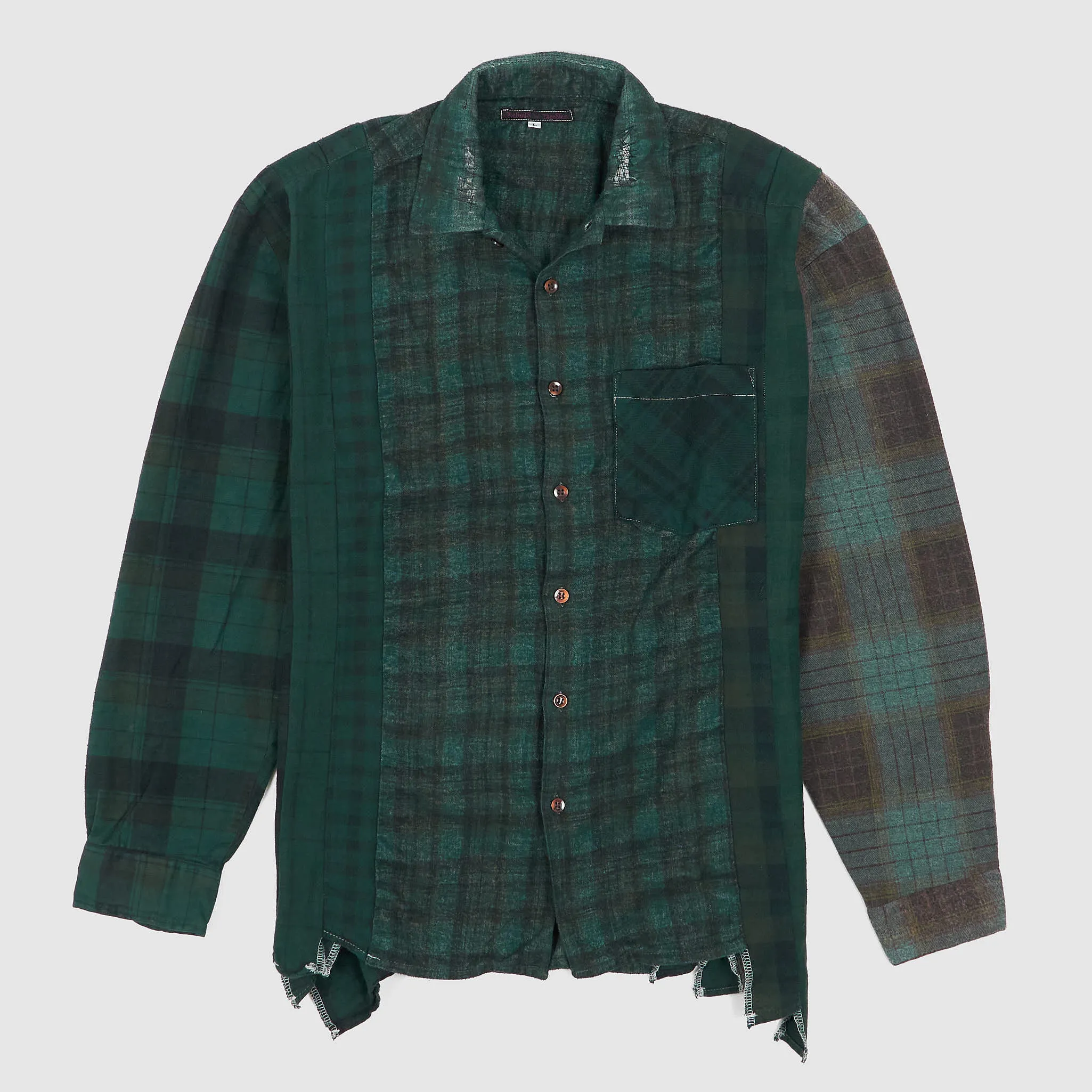 Needles Japan Rebuild 7-Cuts Plaid Flannel Shirt Unisex sold by DeeCee style