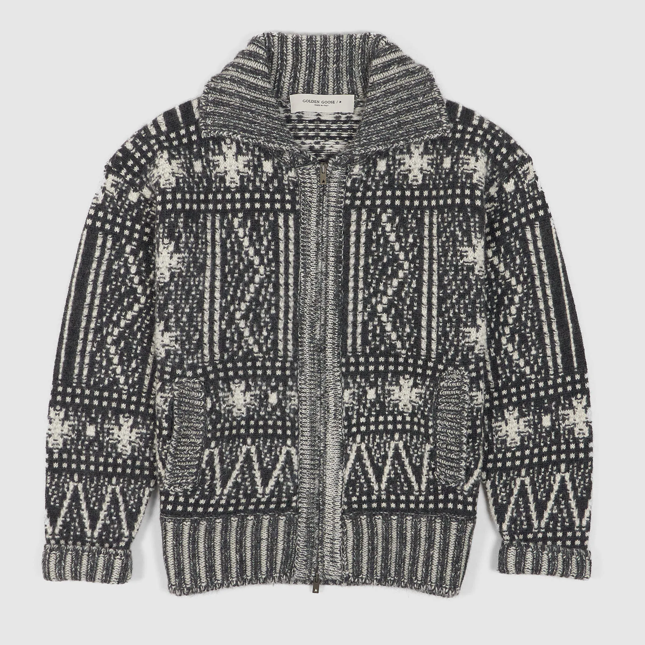 Golden Goose Relaxed Fitted Fair Isle Cardigan sold by DeeCee style