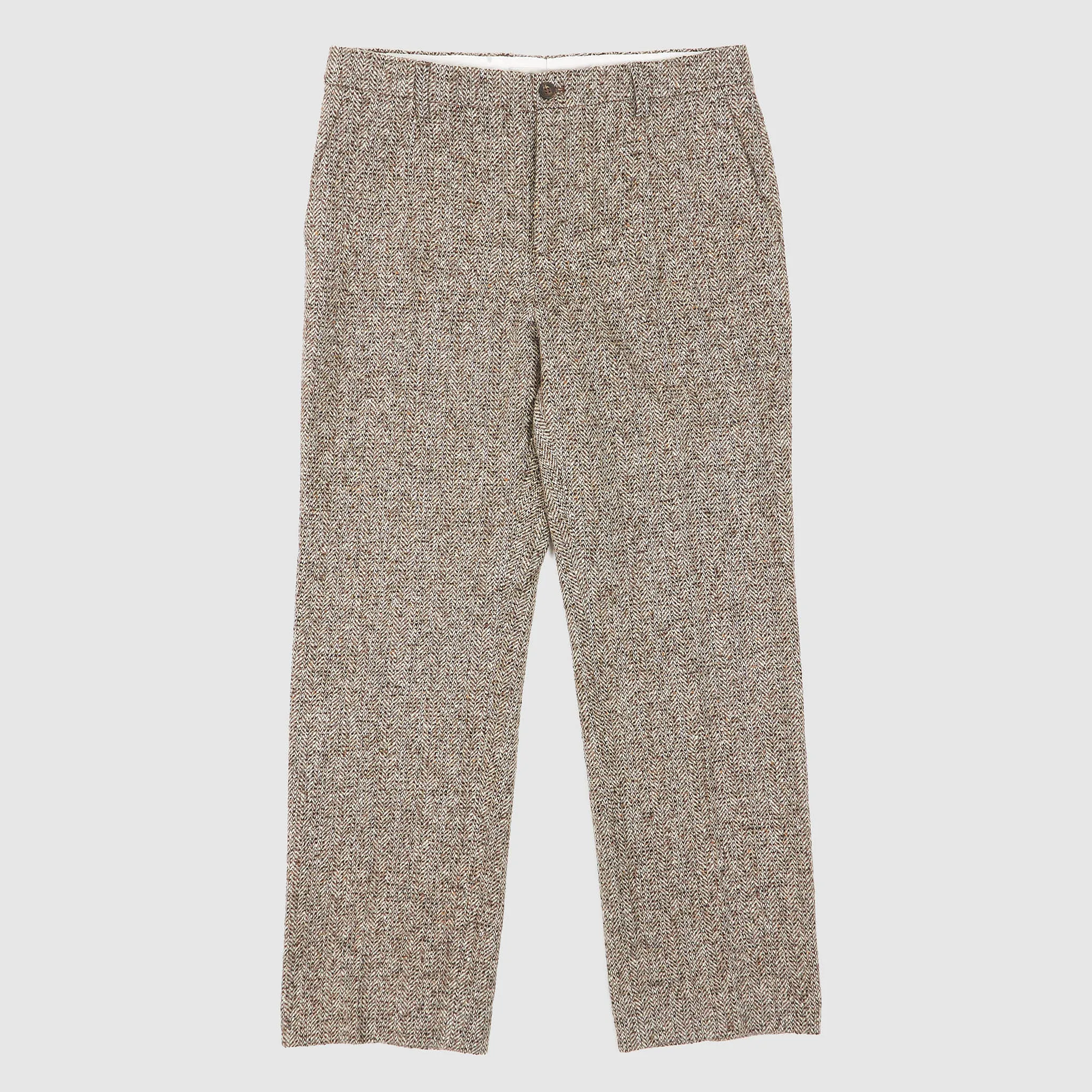 Golden Goose Herringbone Relaxed Fit Wool/ Silk Blend Trousers sold by DeeCee style