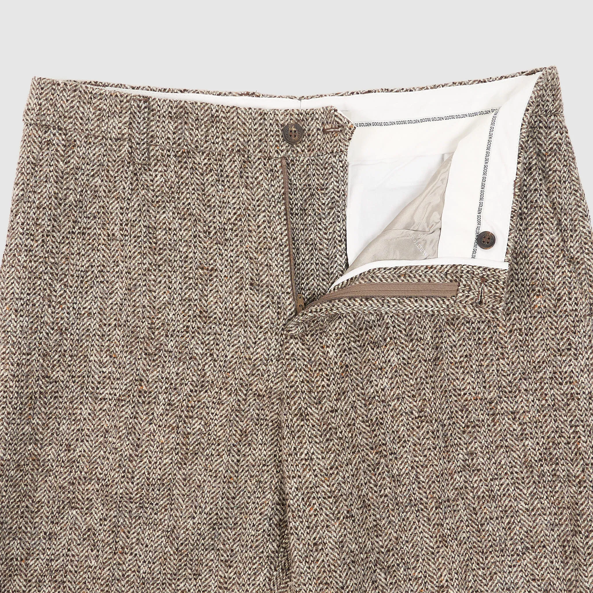 Golden Goose Herringbone Relaxed Fit Wool/ Silk Blend Trousers sold by DeeCee style product image thumbnail 4