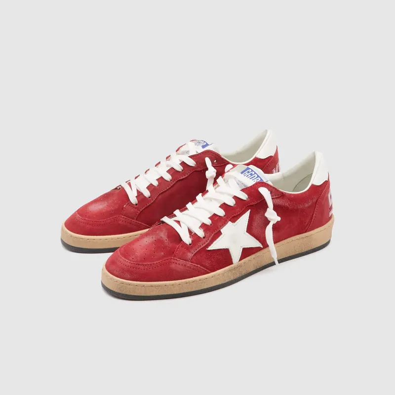 Golden Goose Ball Star Red White Sneakers sold by DeeCee style