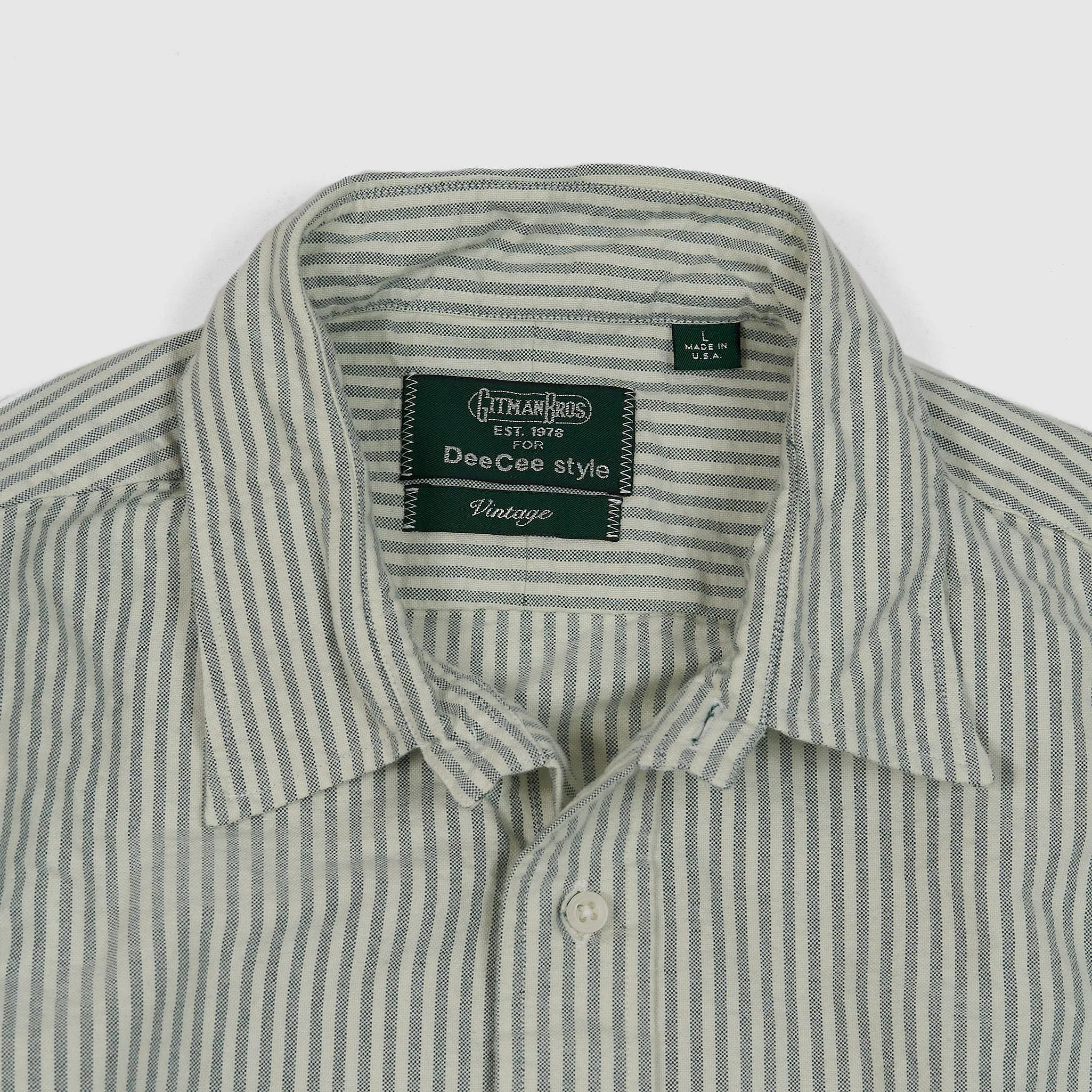 Gitman Vintage Brushed Cotton Striped Oxford Shirt Without Button Down sold by DeeCee style product image thumbnail 2