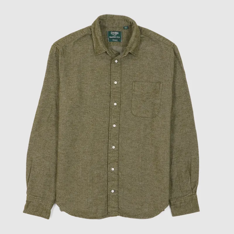 Gitman Vintage Flannel Herringbone Woven Shirt sold by DeeCee style