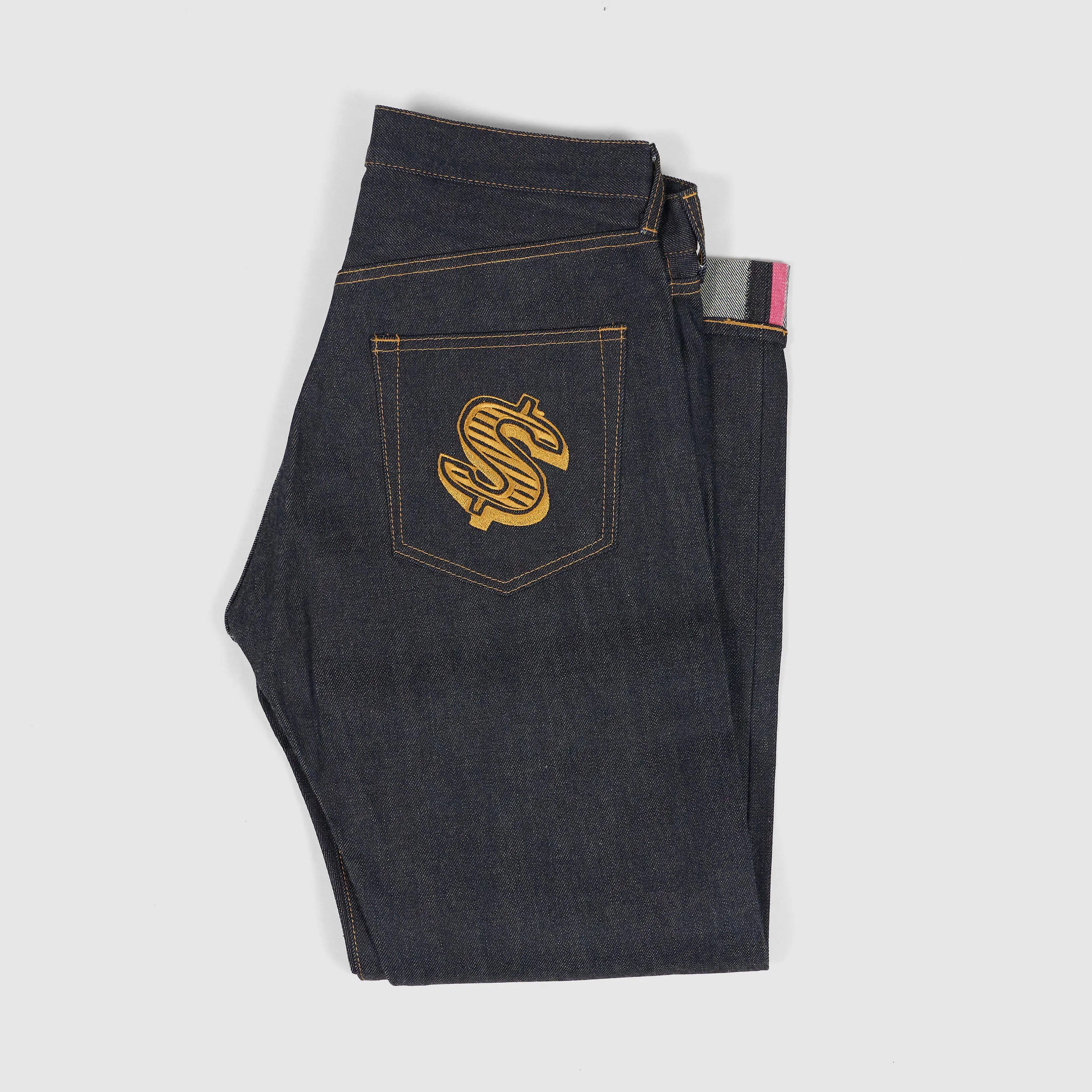 Billionaire Boys Club Embroidered Dollar Sign Raw Denim Jeans sold by DeeCee style product image thumbnail 3