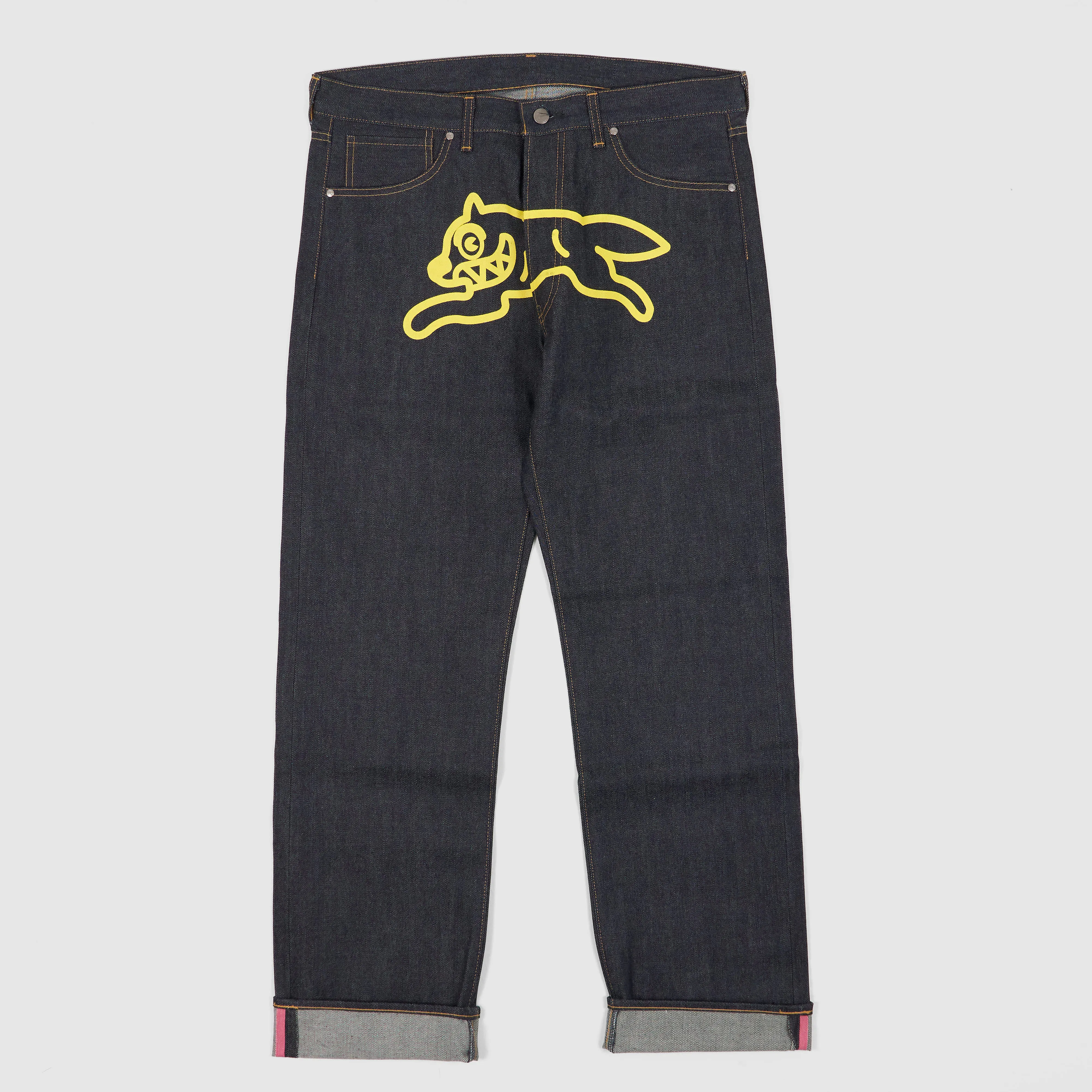 Billionaire Boys Club Printed Moon Man Raw Denim Jeans sold by DeeCee style