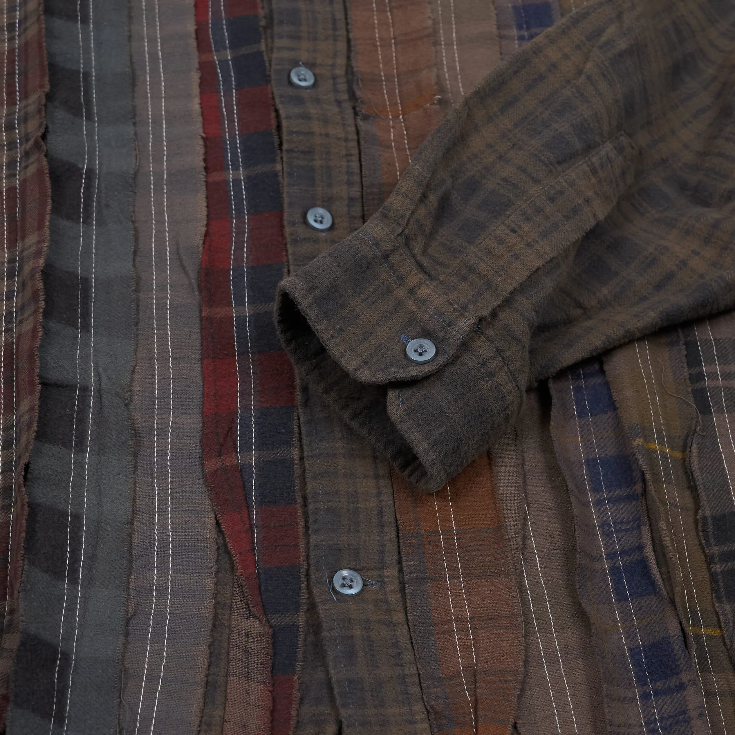 Needles Japan Rebuild Over Dye Genderless Flannel Shirt Unisex sold by DeeCee style product image thumbnail 5