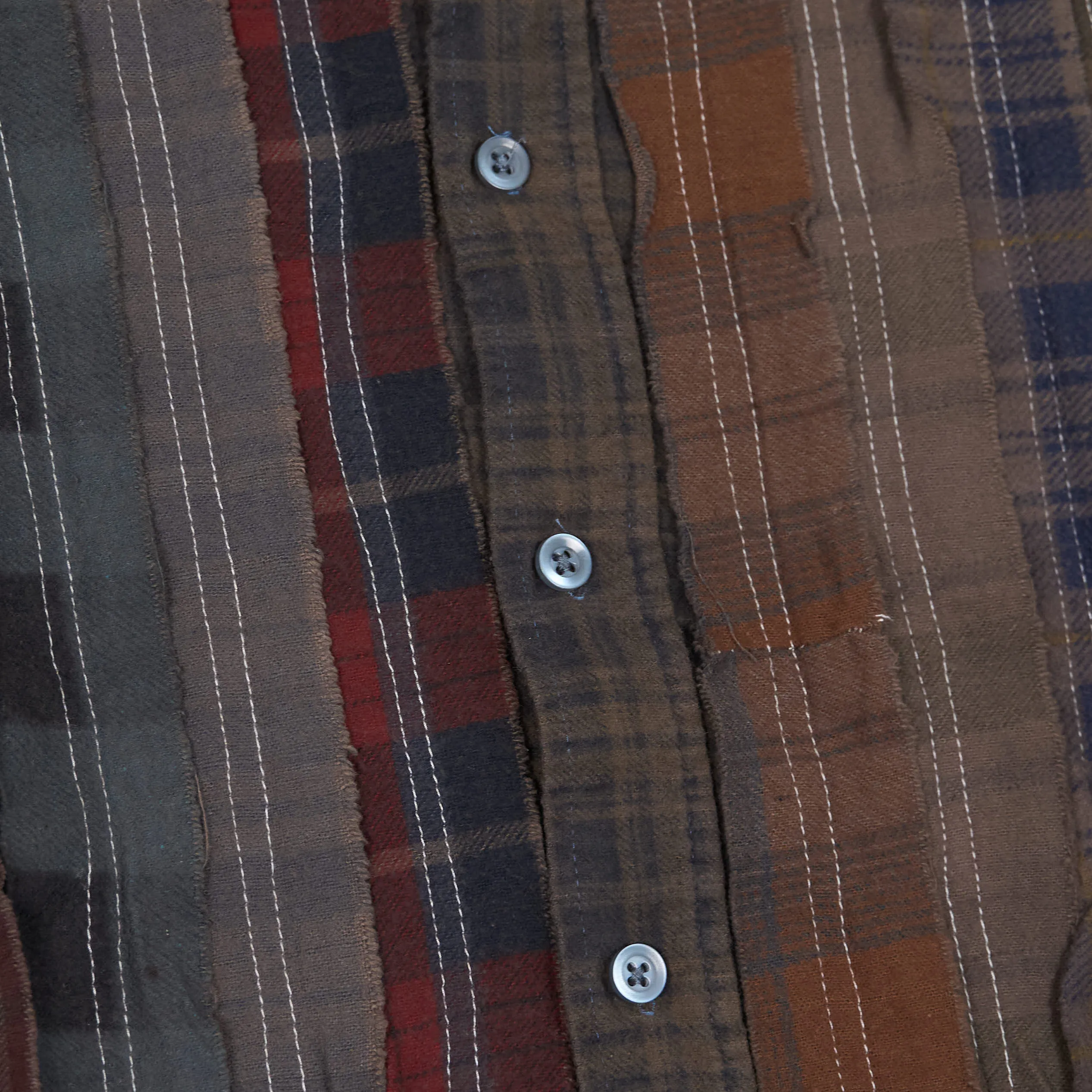 Needles Japan Rebuild Over Dye Genderless Flannel Shirt Unisex sold by DeeCee style product image thumbnail 4