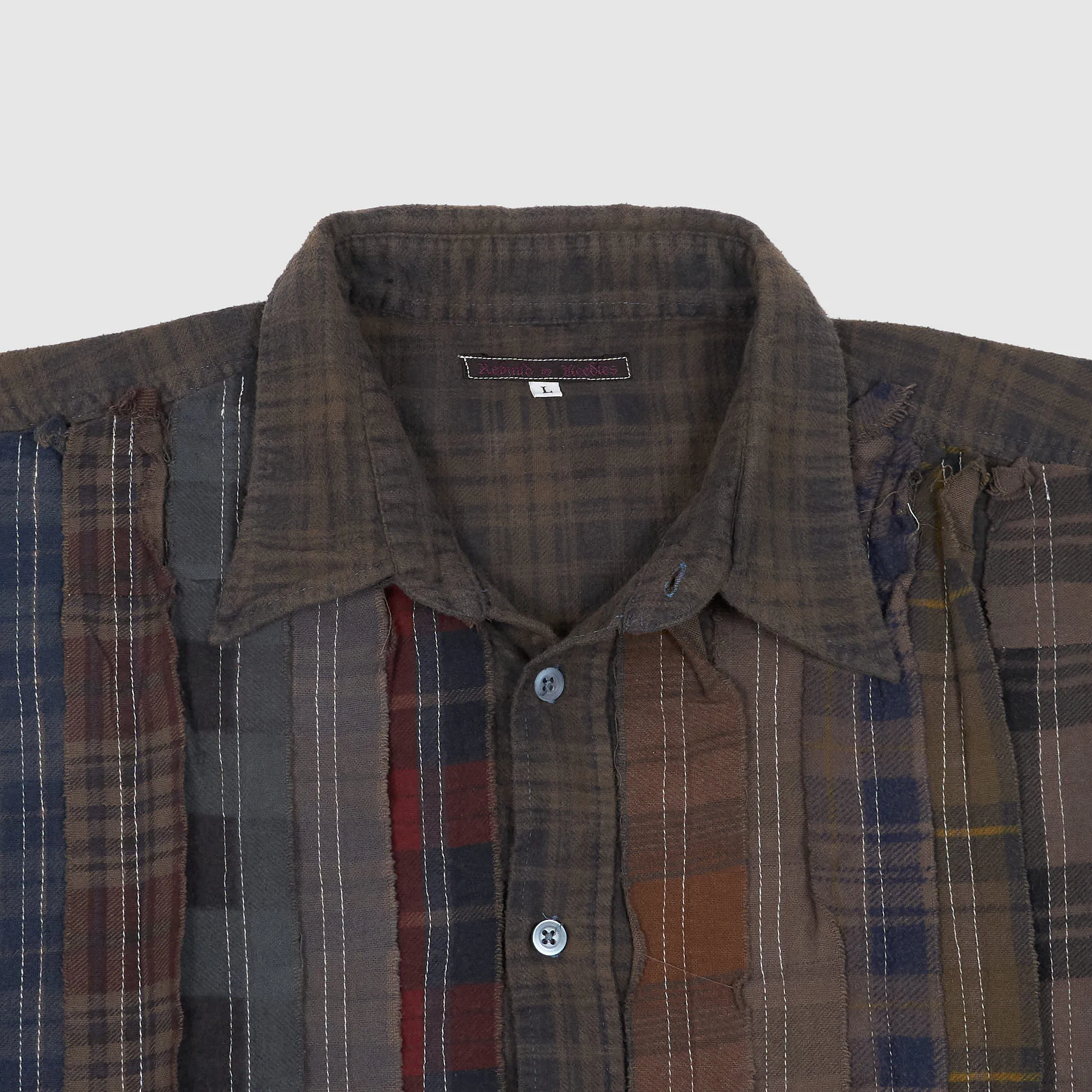 Needles Japan Rebuild Over Dye Genderless Flannel Shirt Unisex sold by DeeCee style product image thumbnail 3