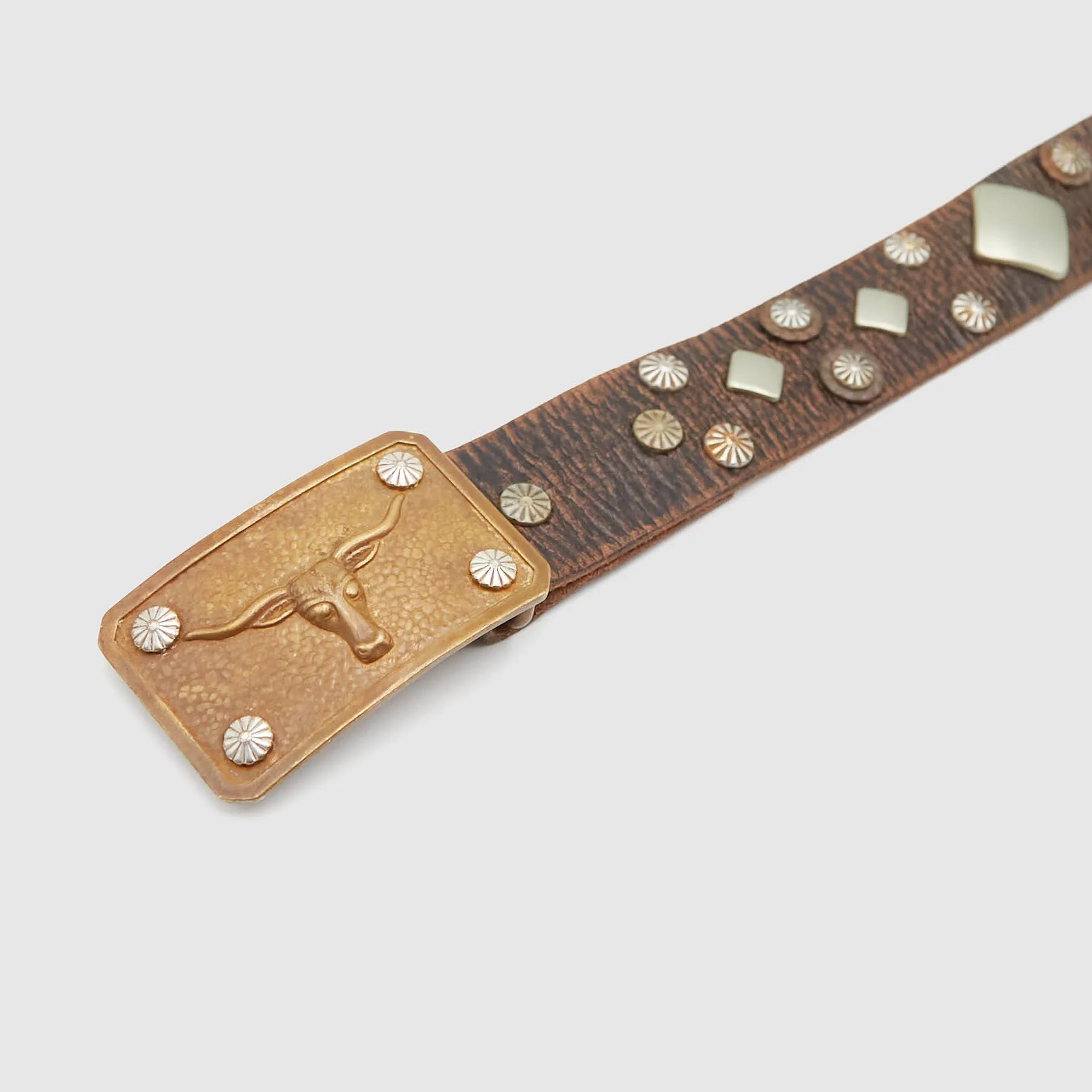 Double RL Studed Western Leather Belt With Buckle sold by DeeCee style product image thumbnail 4