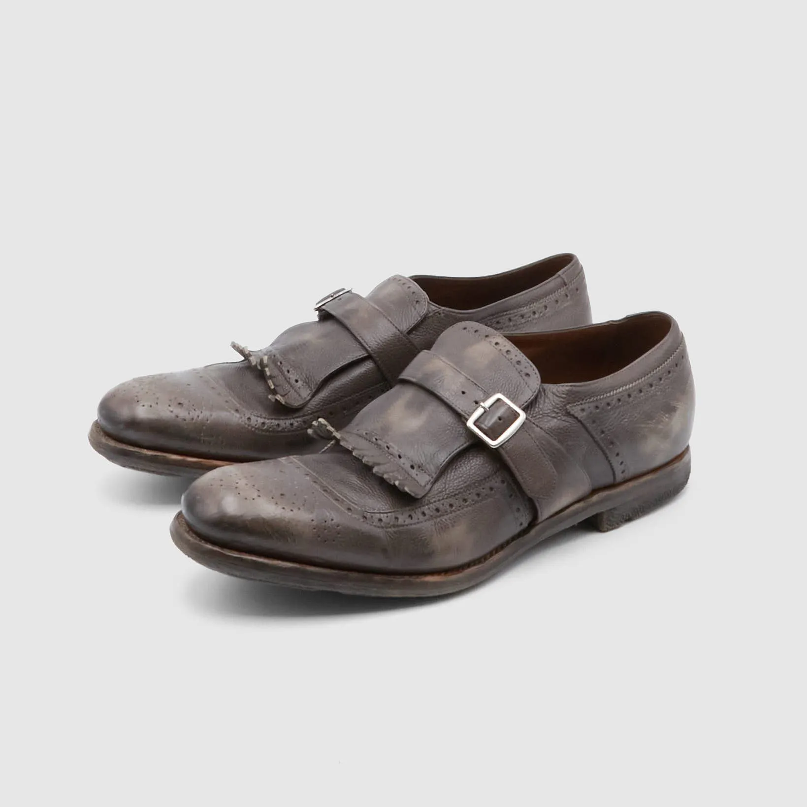 Church's Distressed Side Buckle Shanghai Loafer sold by DeeCee style