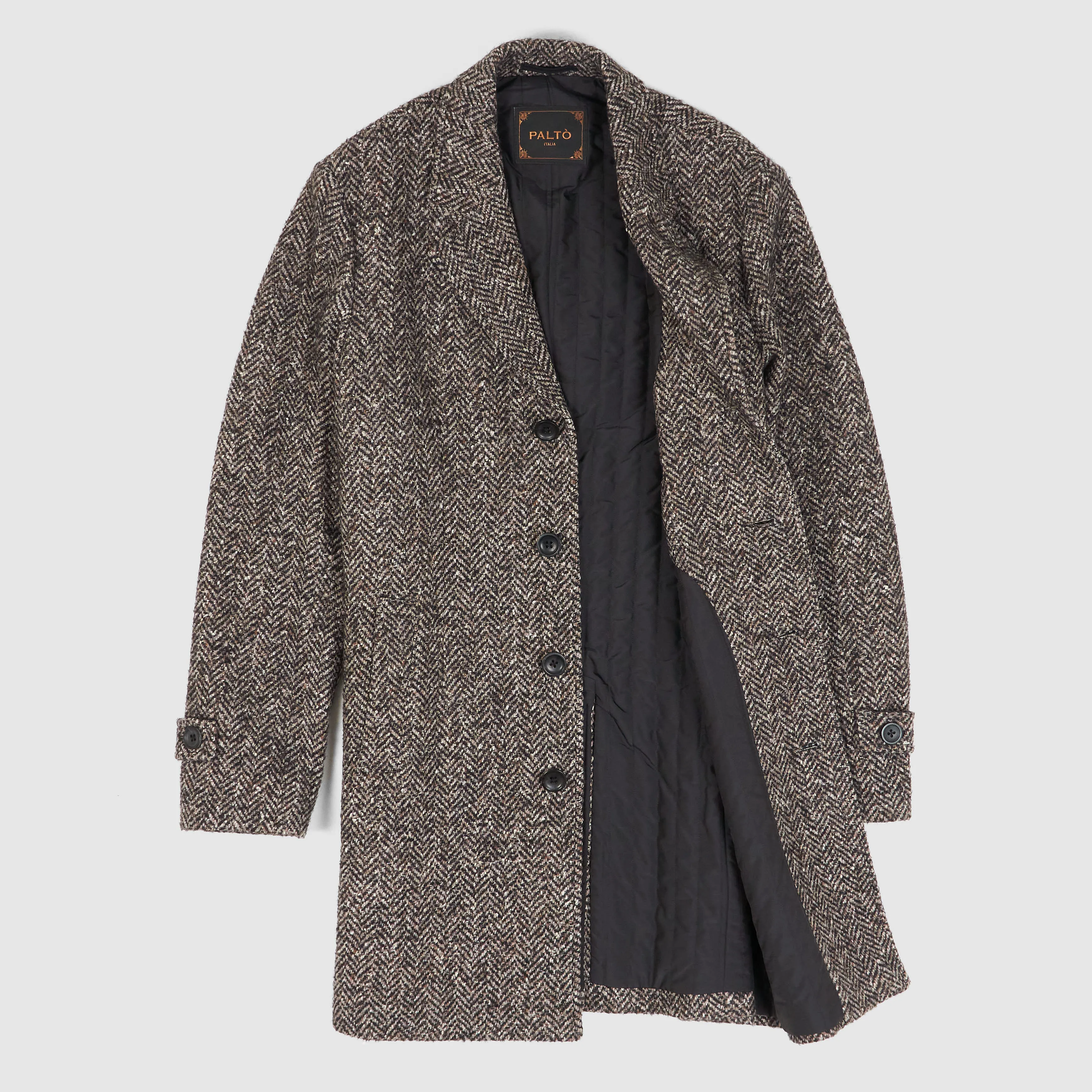 Palto Medium Length Herringbone Wool Coat sold by DeeCee style product image thumbnail 2